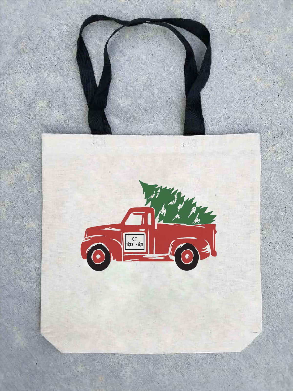 Holiday tote bag- customizable! Tote bag Costa Threads Christmas truck tote bag 