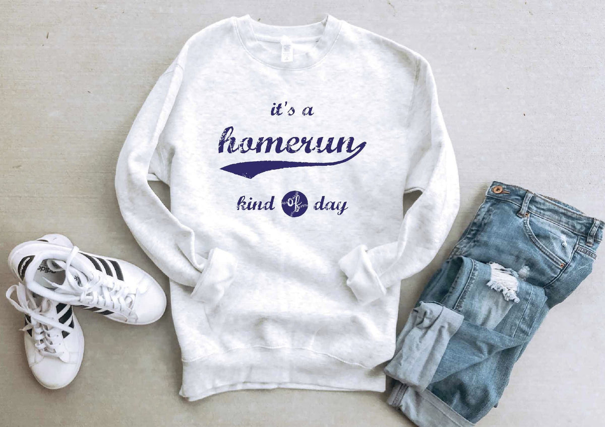 Homerun kind of day sweatshirt Baseball sweatshirt Lane seven unisex sweatshirt S Oatmeal 