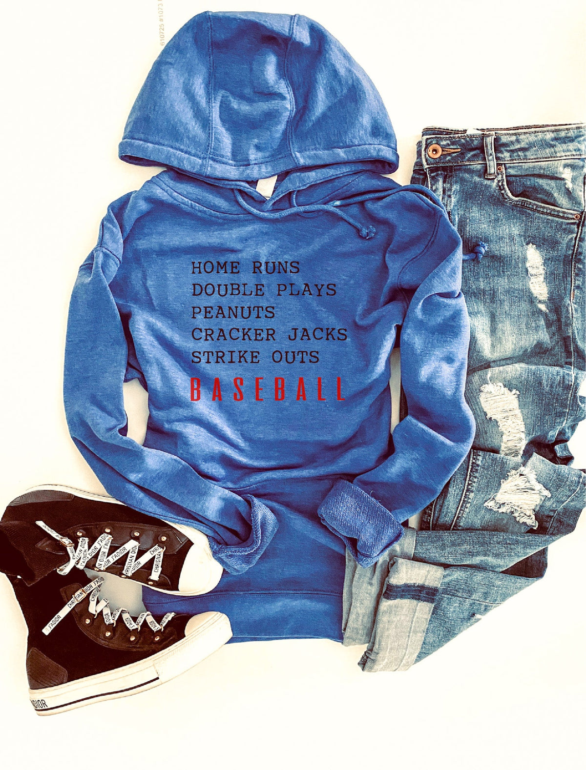 Homeruns double plays french terry hoodie Baseball french Terry raglan Lane seven French Terry raglan 