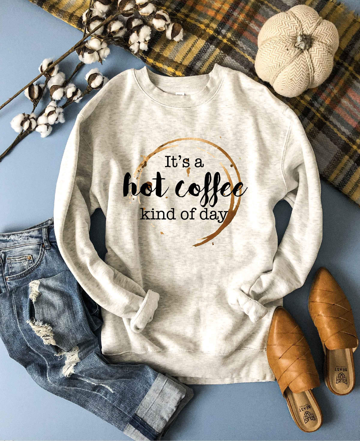 Hot coffee kind of day sweatshirt Fall Sweatshirt Lane seven unisex sweatshirt 