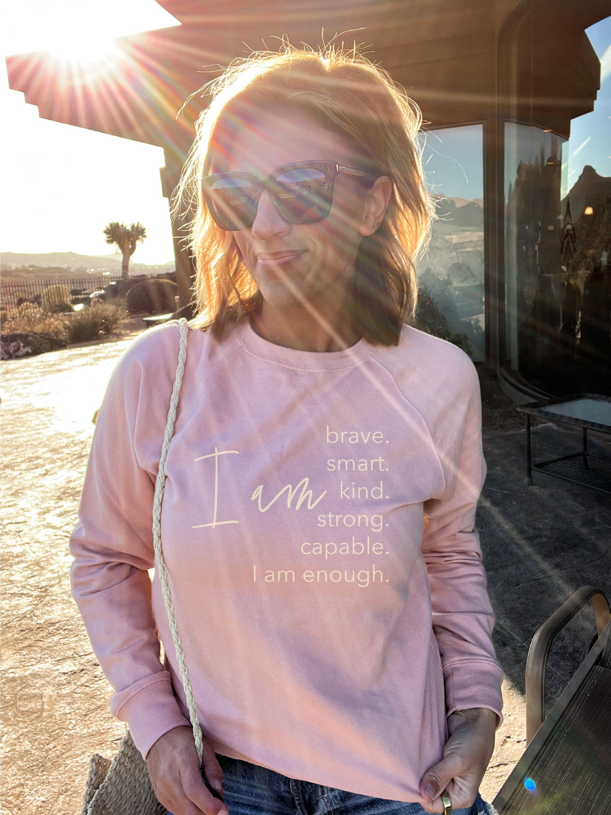 I am french terry sweatshirt Affirmation collection Independent Trading Co French Terry 