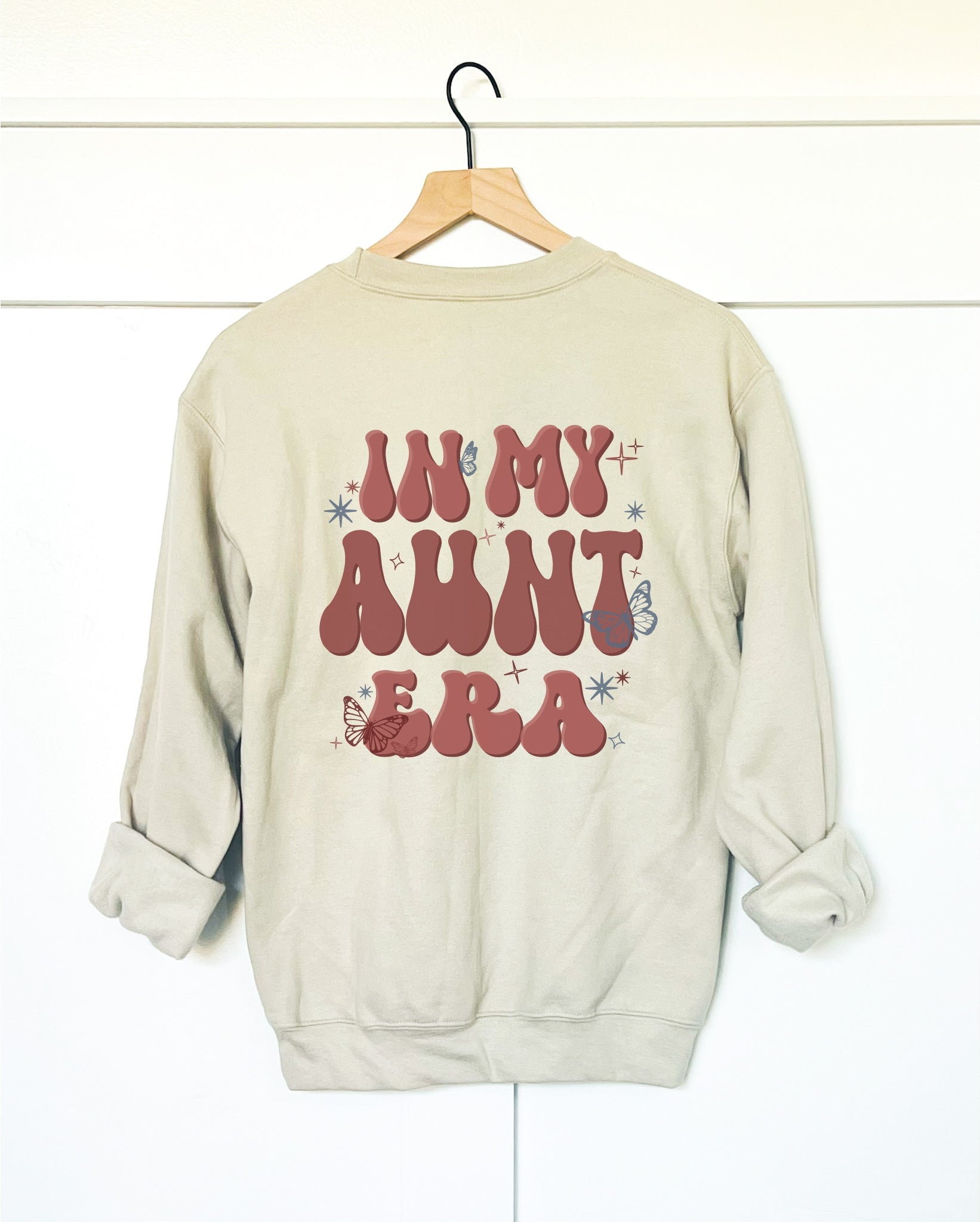 In my aunt era back print basic sweatshirt Affirmation collection Gildan 18000 sweatshirt 