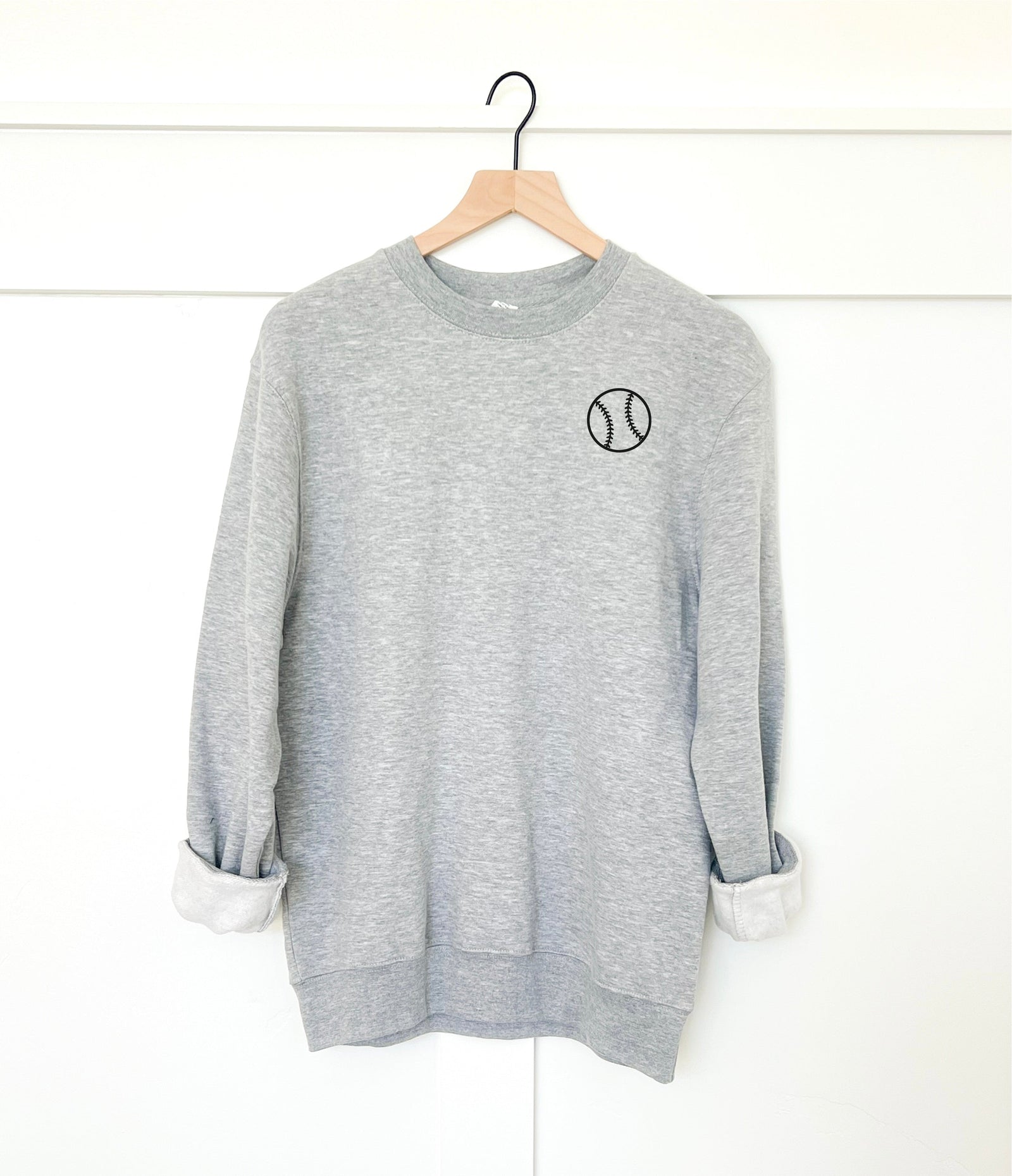 In my baseball mom era back print basic sweatshirt Sports collection Gildan 18000 sweatshirt 