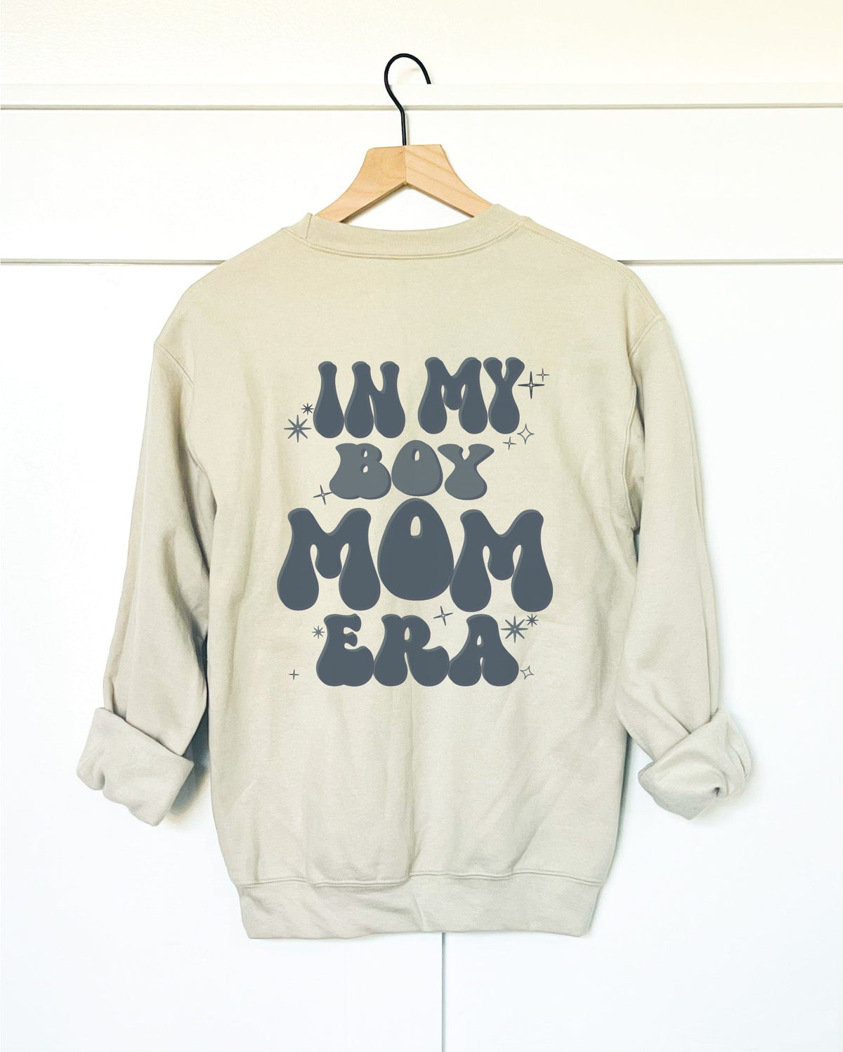 In my boy mom era back print basic sweatshirt Mom collection Gildan 18000 sweatshirt 