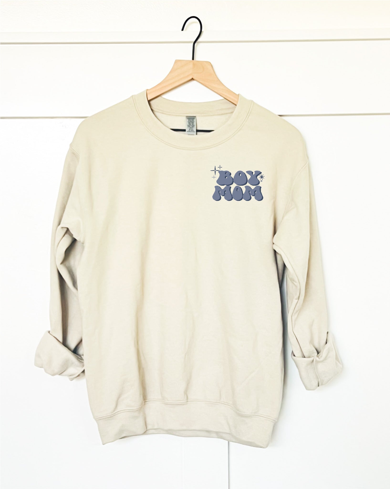 In my boy mom era back print basic sweatshirt Mom collection Gildan 18000 sweatshirt 