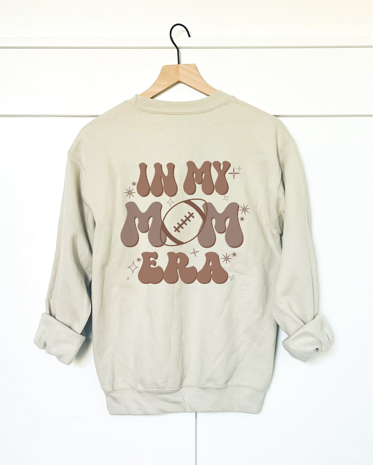 In my football mom era back print basic sweatshirt Affirmation collection Gildan 18000 sweatshirt 