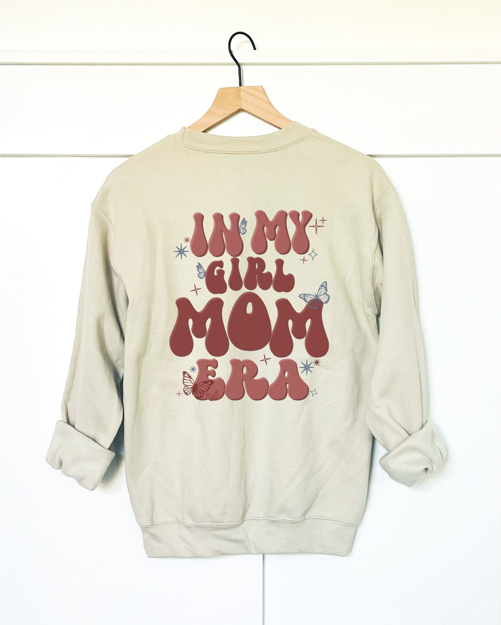 In my girl mom era back print basic sweatshirt Mom collection Gildan 18000 sweatshirt 