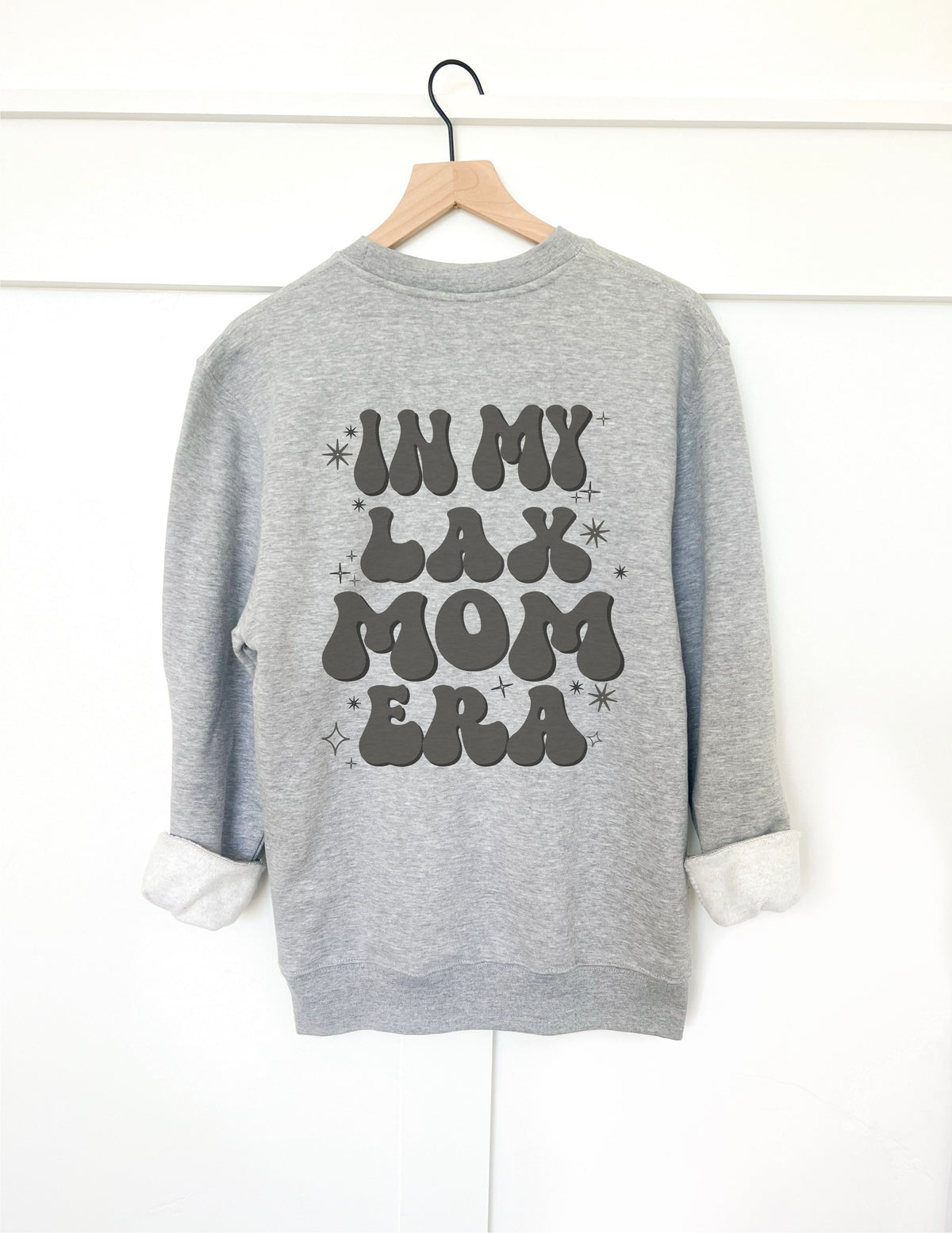 In my lacrosse mom era back print basic sweatshirt Sports collection Gildan 18000 sweatshirt 