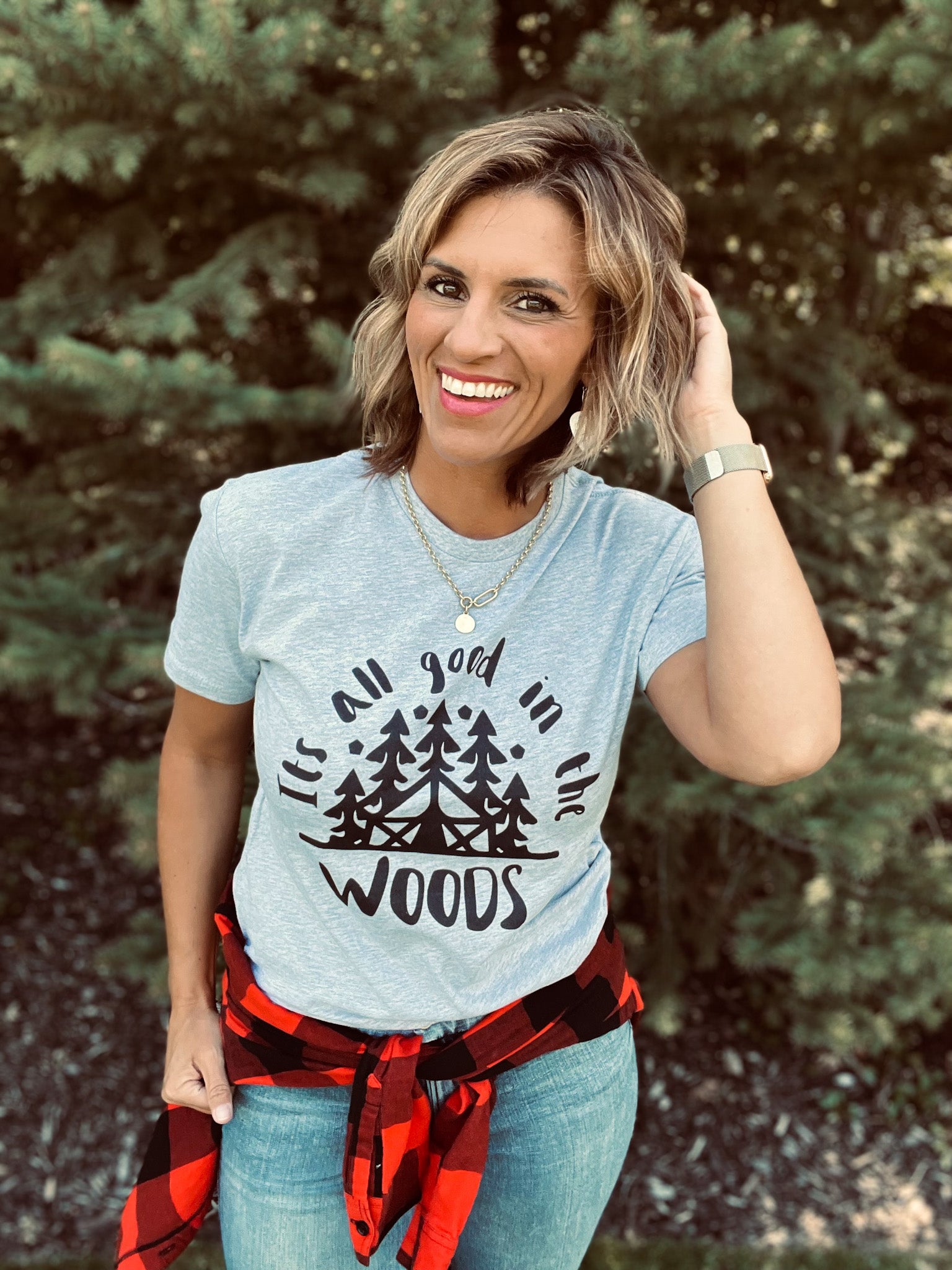 It’s all good in the woods Short sleeve camping tee Bella Canvas 3001 