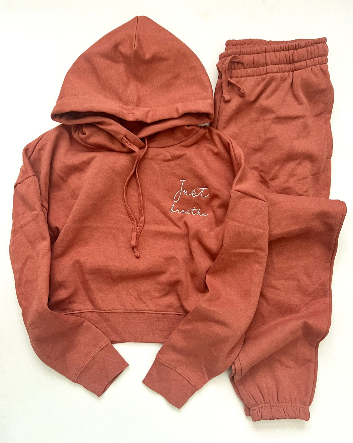 Just breathe women&#39;s waist-length fleece hoodie Affirmation collection DT6101 