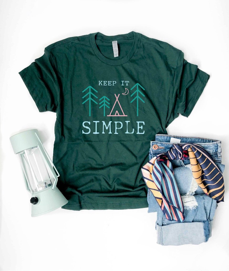 Keep it simple tee Short sleeve travel tee Bella Canvas 3001 