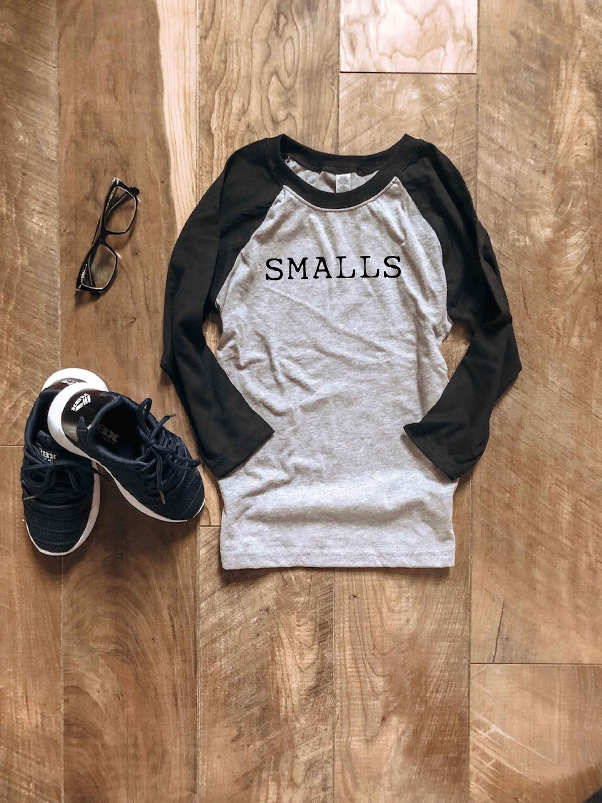 Kids and adults Smalls baseball tee Kids baseball tee Bella canvas youth baseball tee 2t Black/grey 