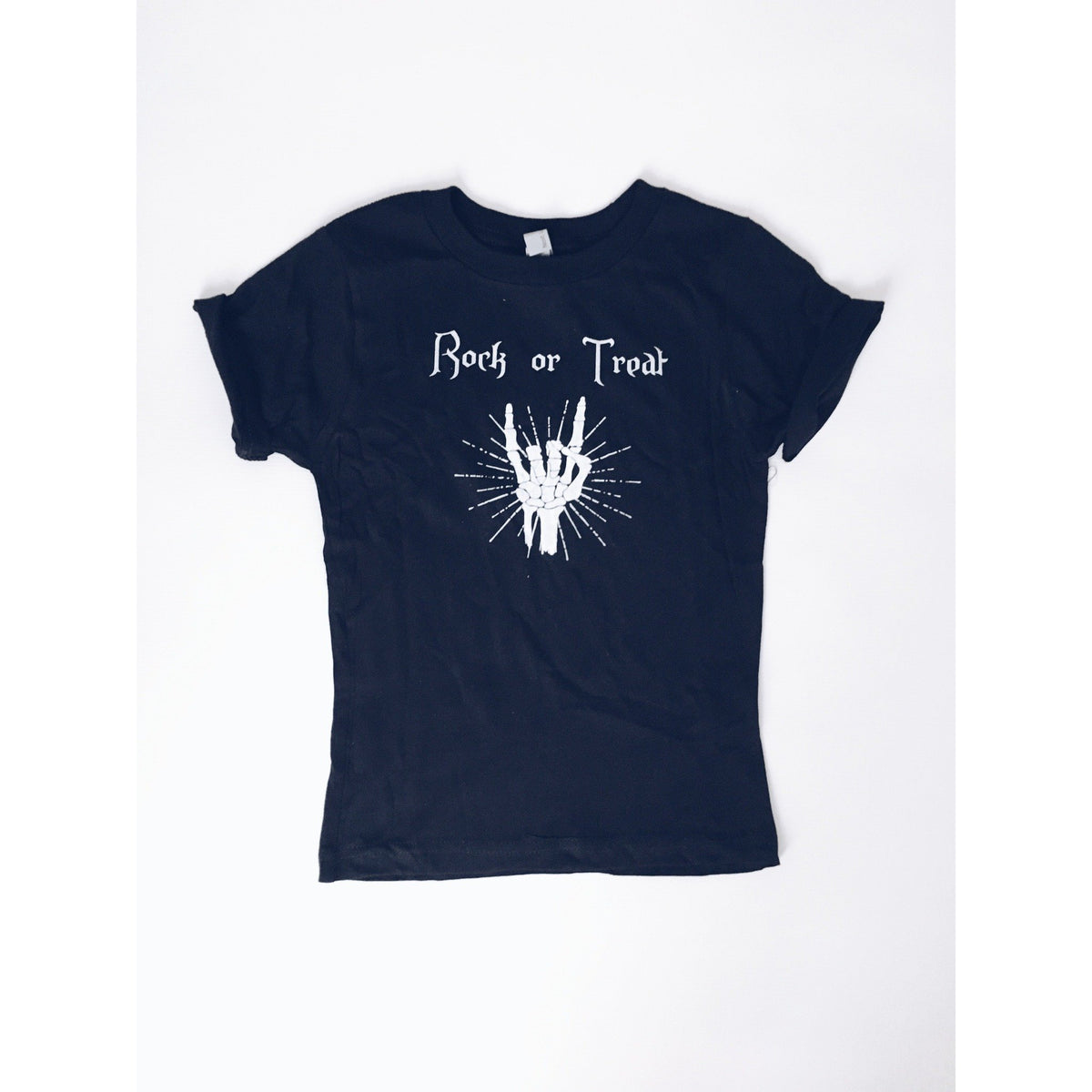 Kids Rock or treat tee Kids short sleeve halloween tee Next Level 3310 kids tee black 