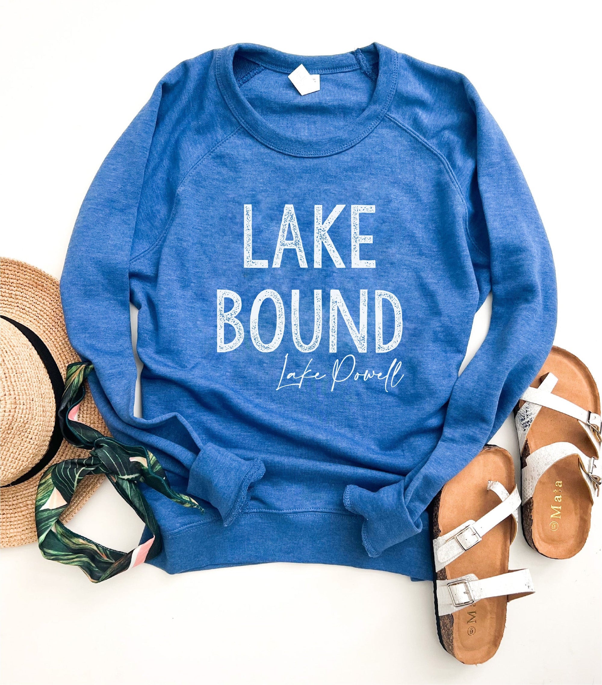 Lake Powell Lake bound french terry raglan National park collection Lane Seven French Terry 