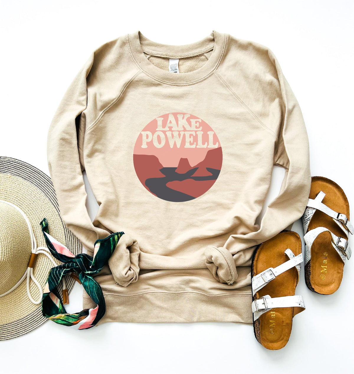 Lake Powell logo french terry raglan National park raglan Independent Trading French Terry raglan 
