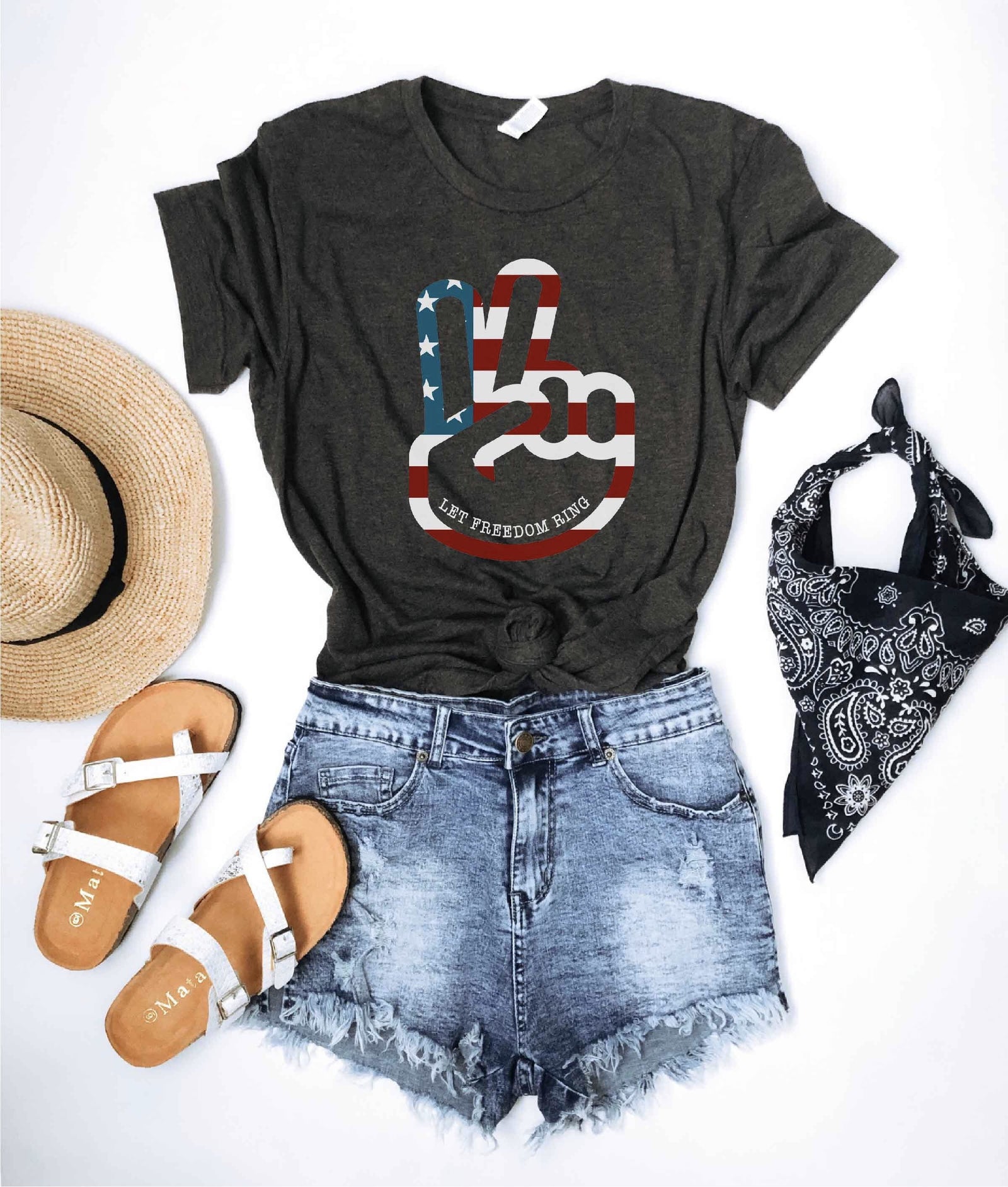 Let freedom ring tee Short sleeve patriotic tee Bella Canvas 3001 