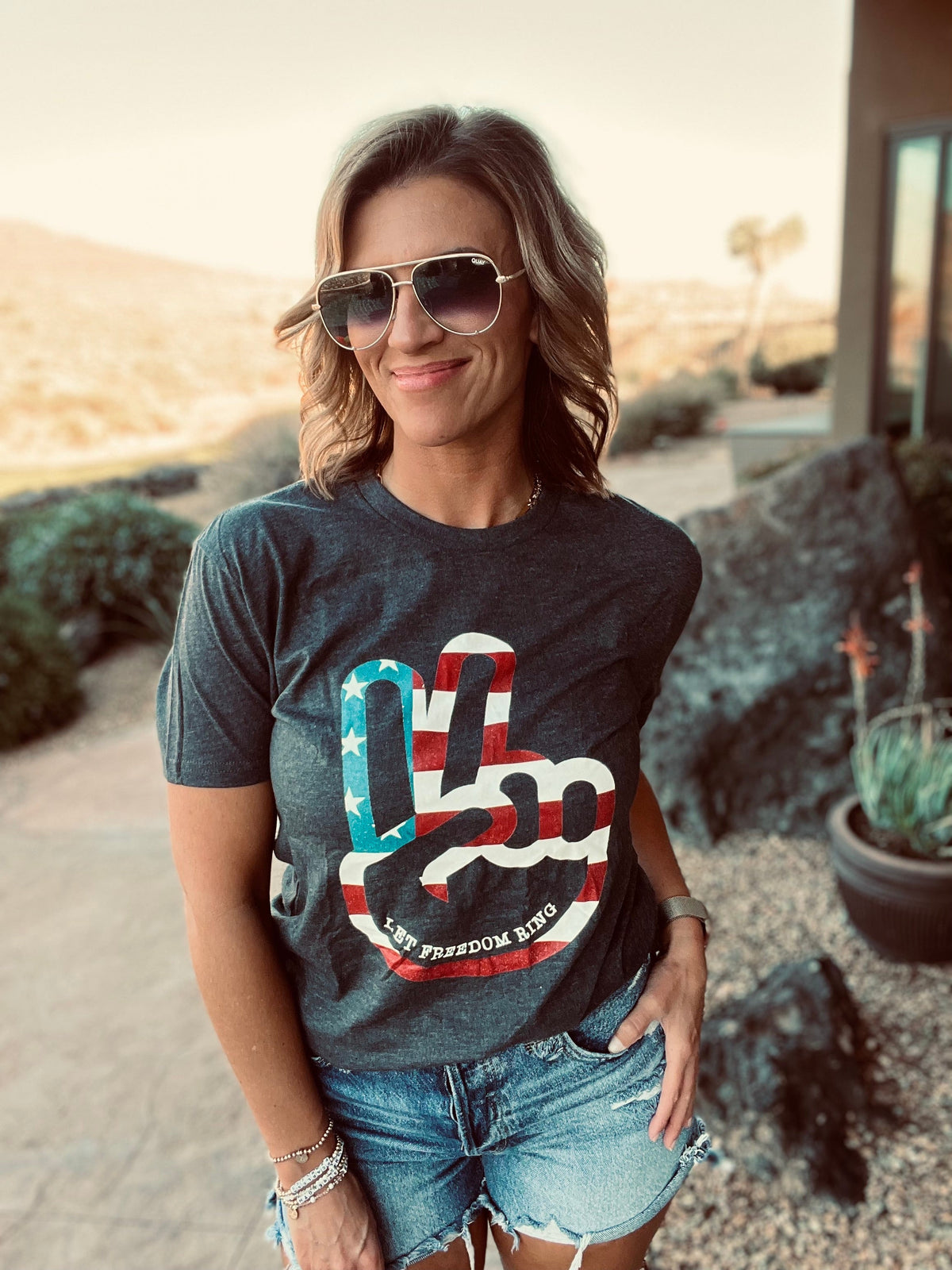 Let freedom ring tee Short sleeve patriotic tee Bella Canvas 3001 