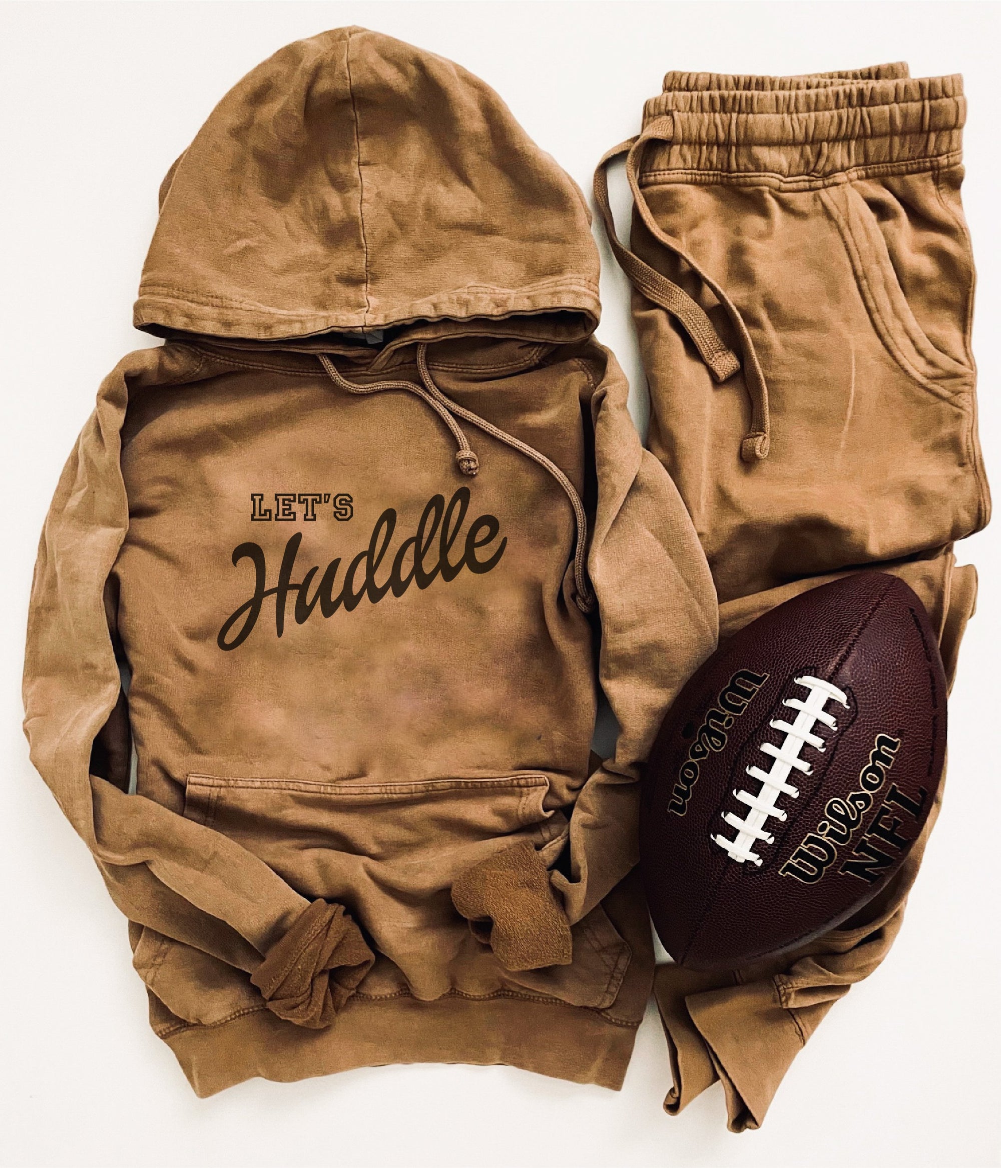 Let's huddle unisex vintage wash hoodie Football hoodie Lane Seven vintage hoodie 