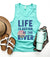 Life is better at the river unisex tank Miscellaneous tank Cotton heritage mc1790- Silver is Bella 3480 