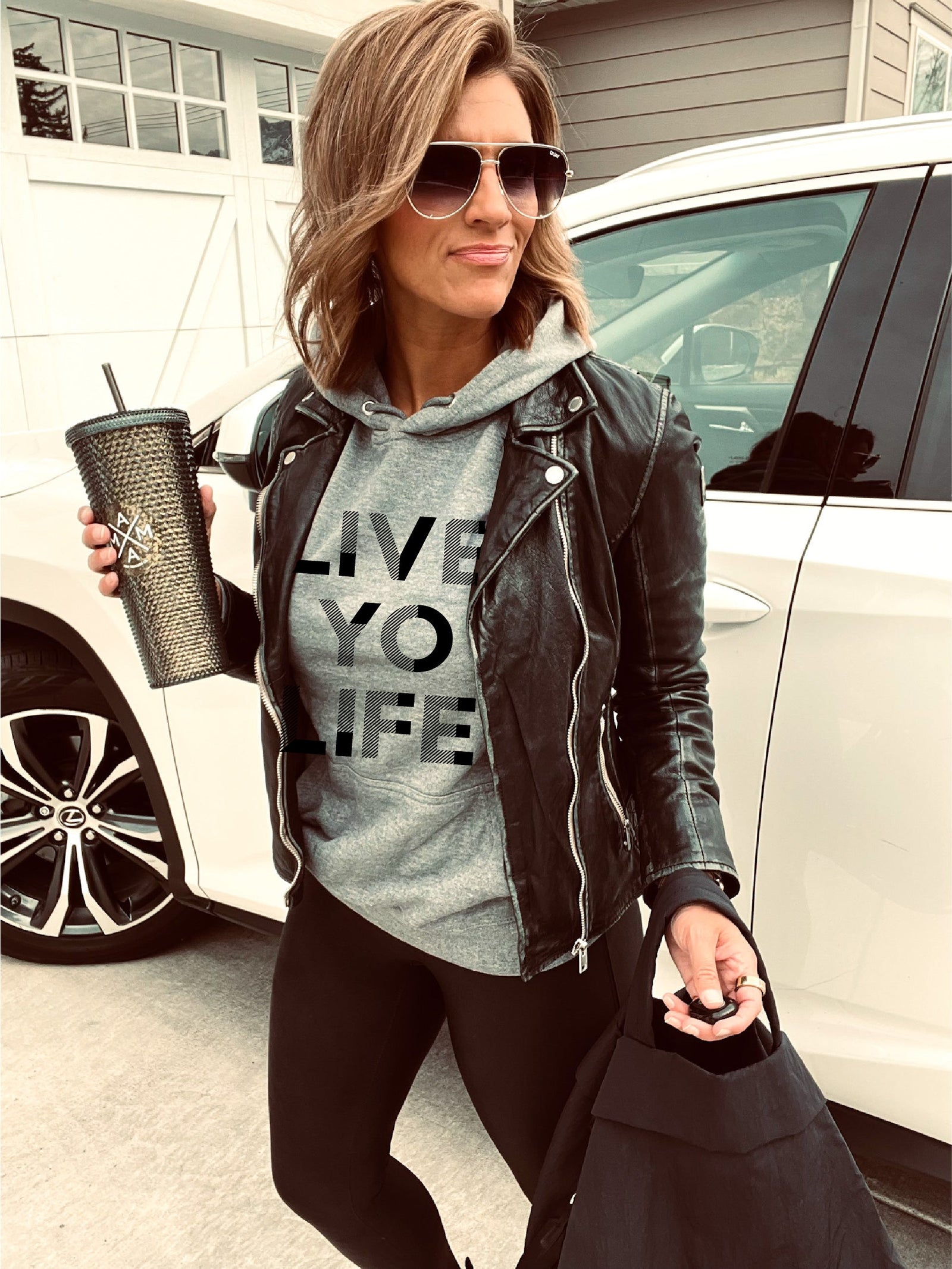 Live yo life French Terry hoodie lane seven french terry hoodie 