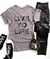Live yo life vintage wash tee Short sleeve miscellaneous tee Lane 7 15004 Camel 