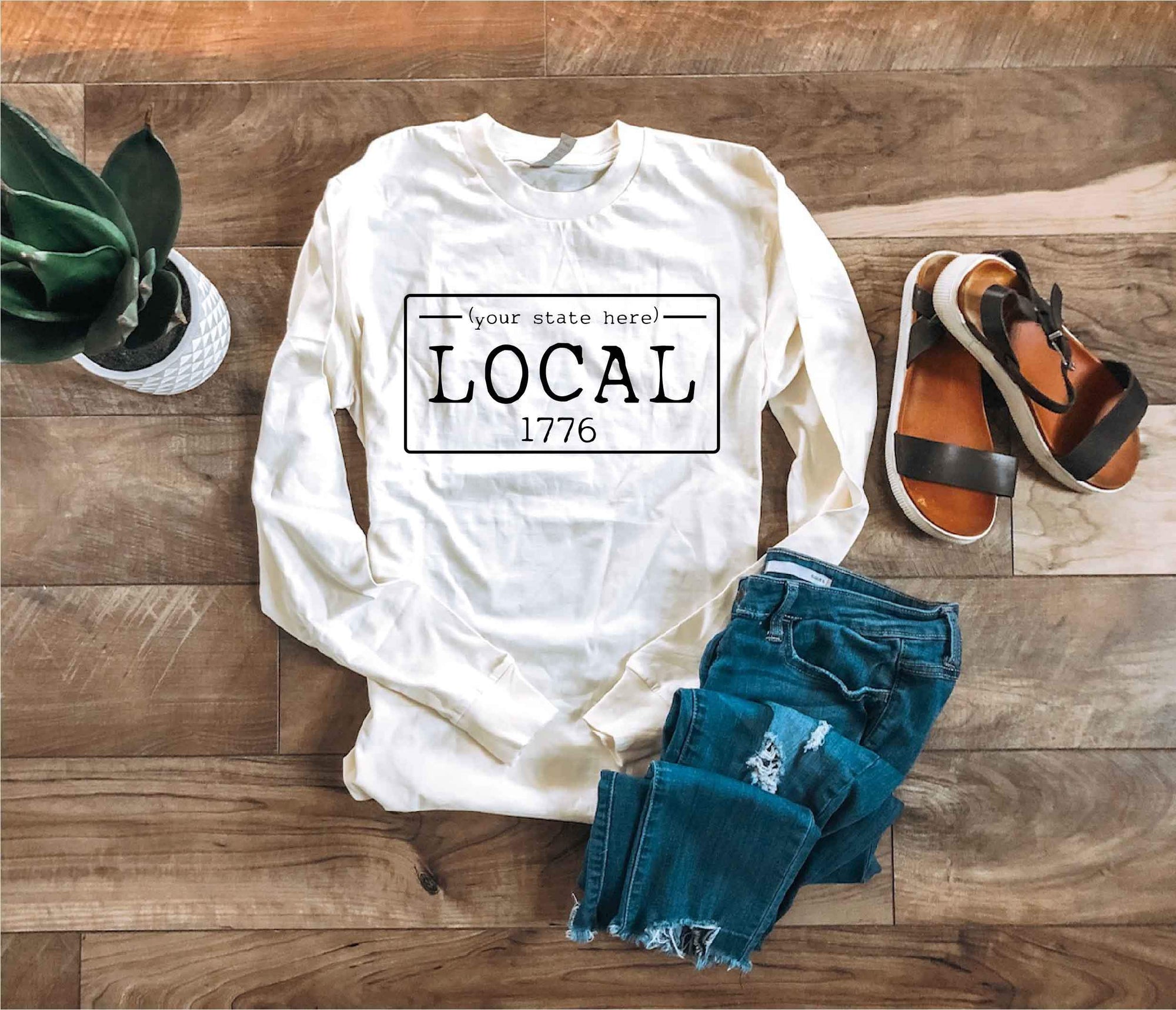 Local license long sleeve tee- D-L Local long sleeve tee Bella Canvas long sleeve 