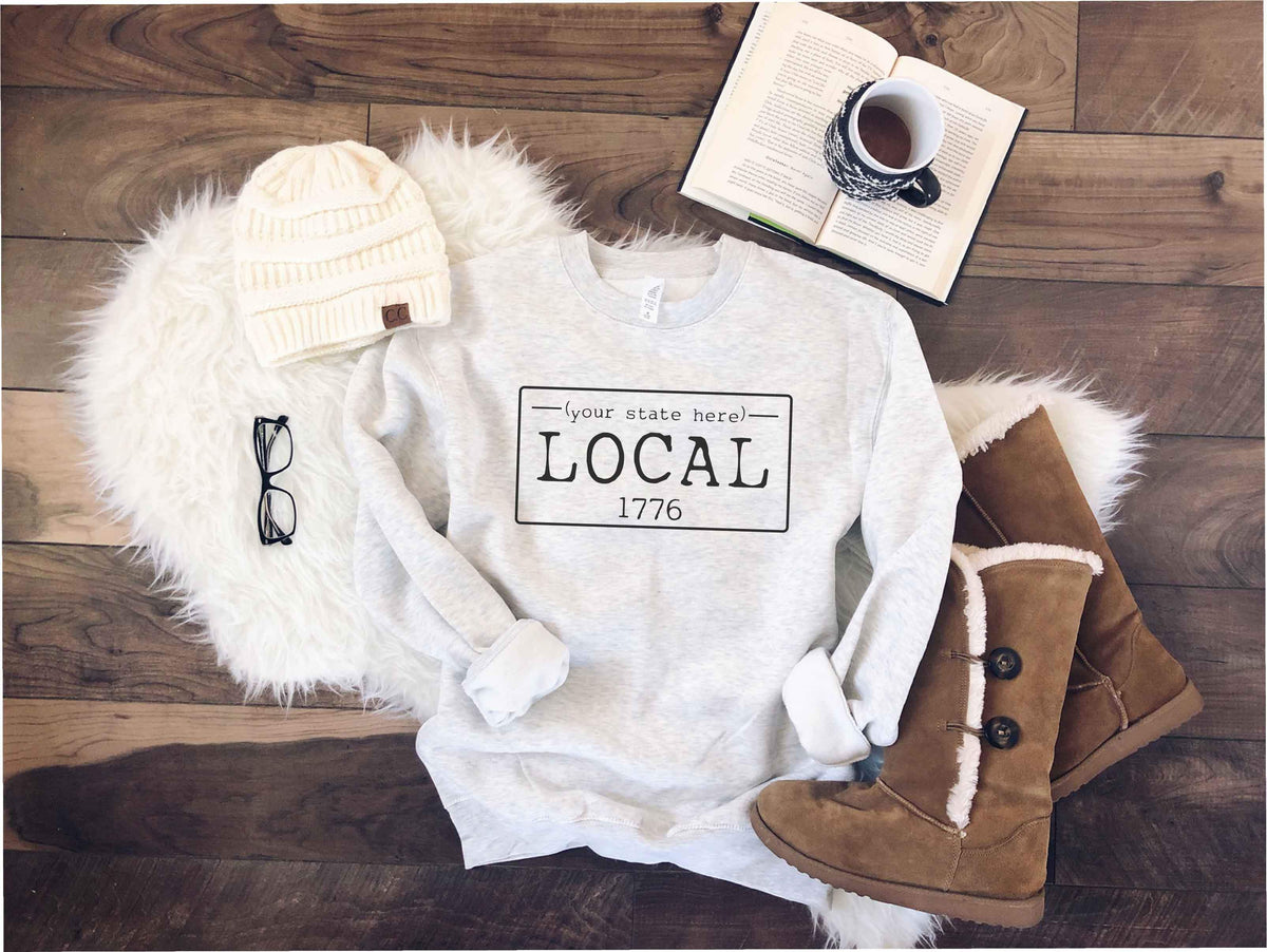 Local license sweatshirt- New York,North Carolina,North Dakota,Ohio,Oklahoma,Oregon,Pennsylvania, South Carolina, South Dakota State sweatshirt Lane seven unisex sweatshirt 