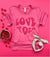 Love you tee Short sleeve valentines day tee Bella Canvas 3001 charity pink 