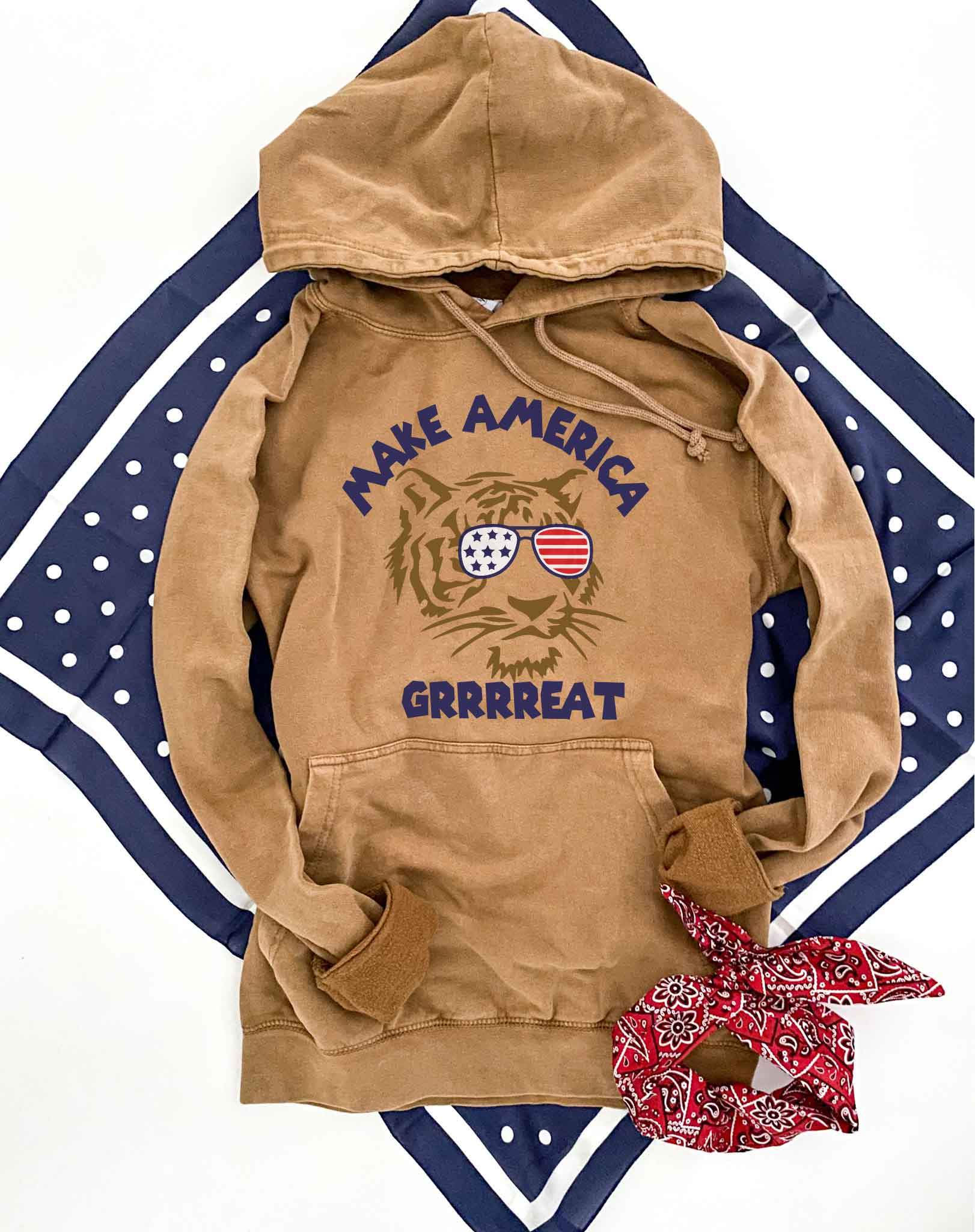 Make America grrreat vintage wash hoodie Patriotic hoodie Lane Seven vintage hoodie 