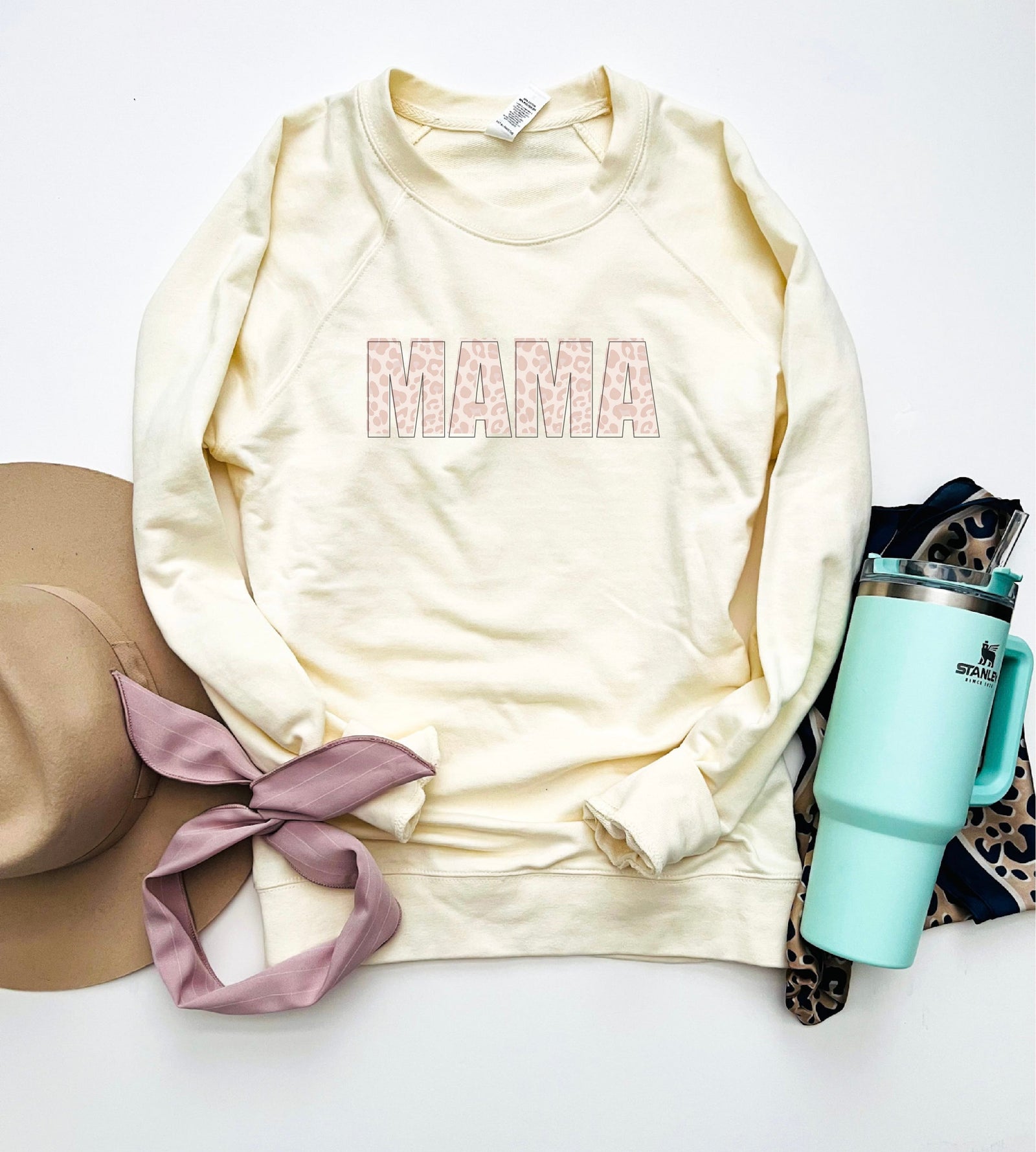 Mama leopard french terry raglan Lake French Terry raglan Independent Trading French Terry raglan 