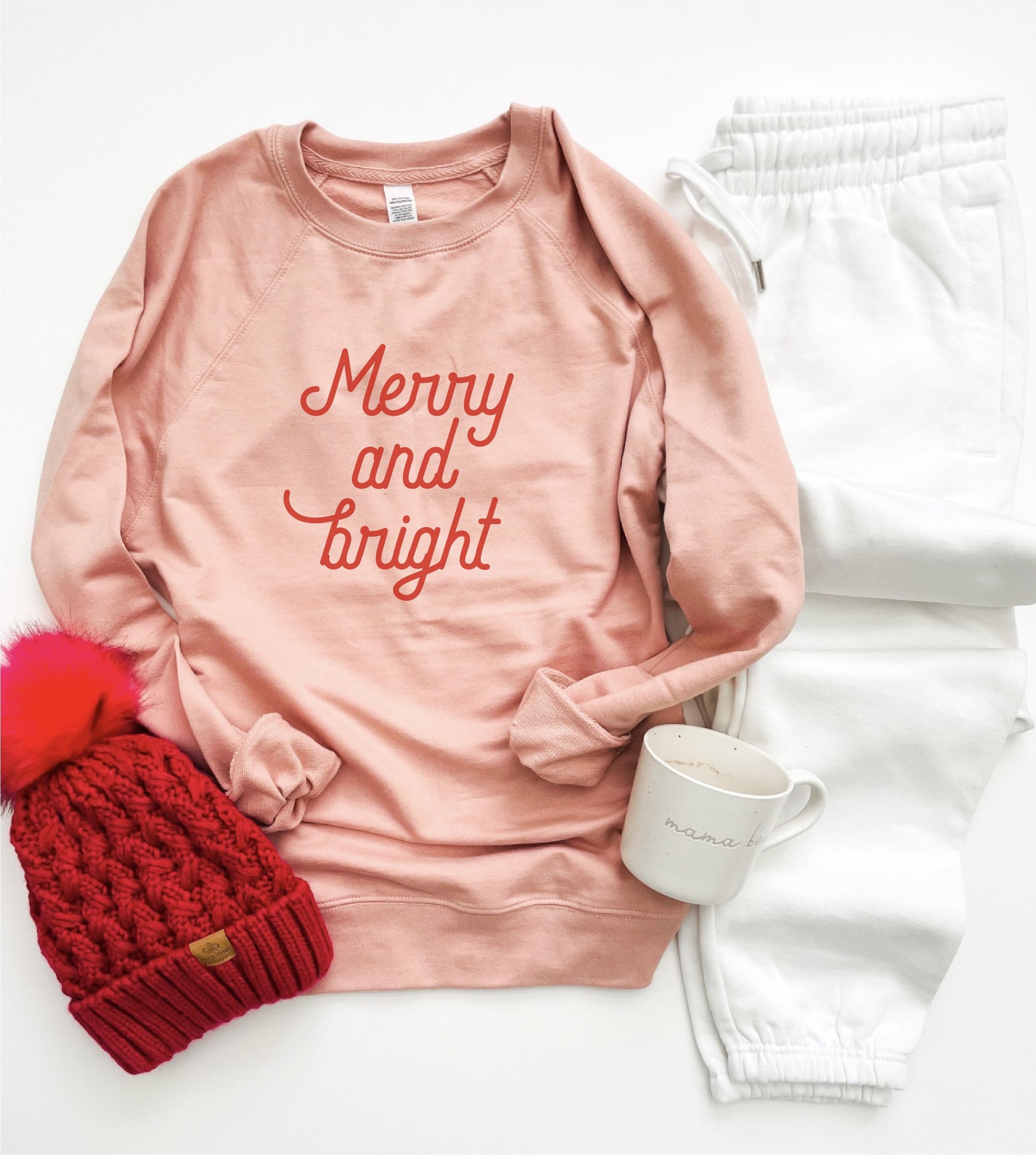 Merry and bright french terry raglan Holiday French Terry raglan Independent trading ss1000c 