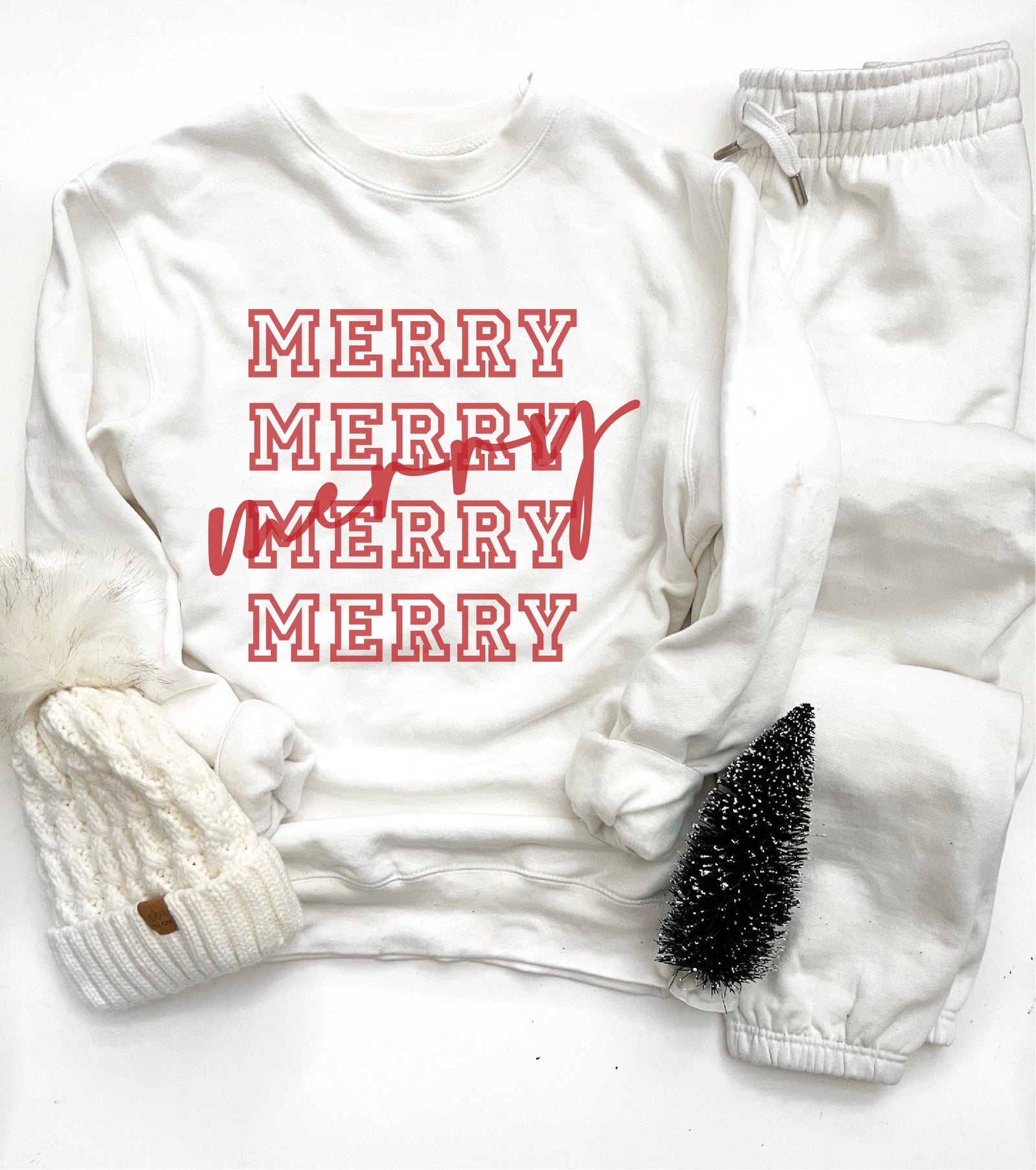 Merry fleece sweatshirt Holiday sweatshirt Lane seven unisex sweatshirt 