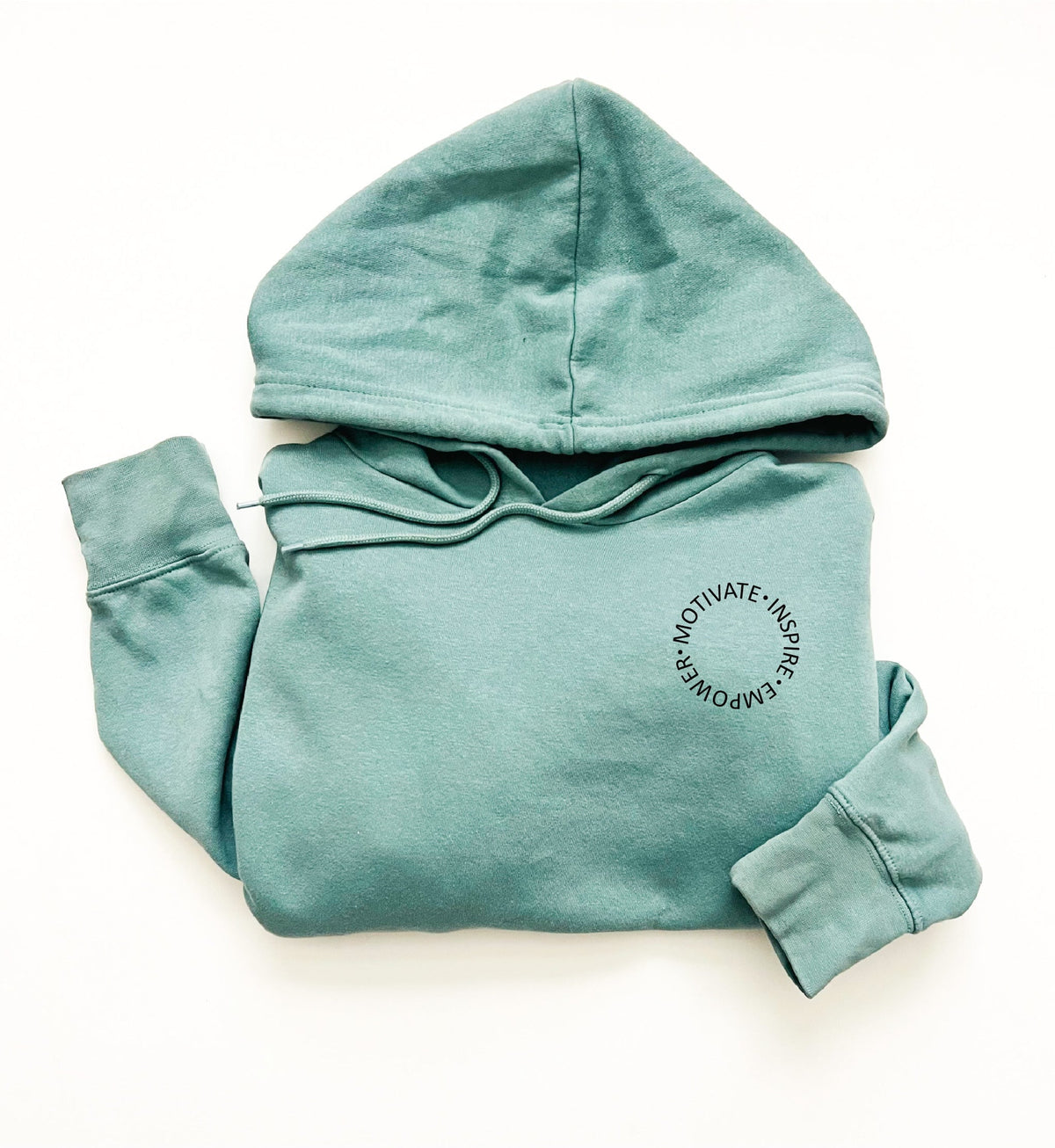 Motivate, inspire, empower fleece hoodie Affirmation collection Lane seven fleece hoodie 