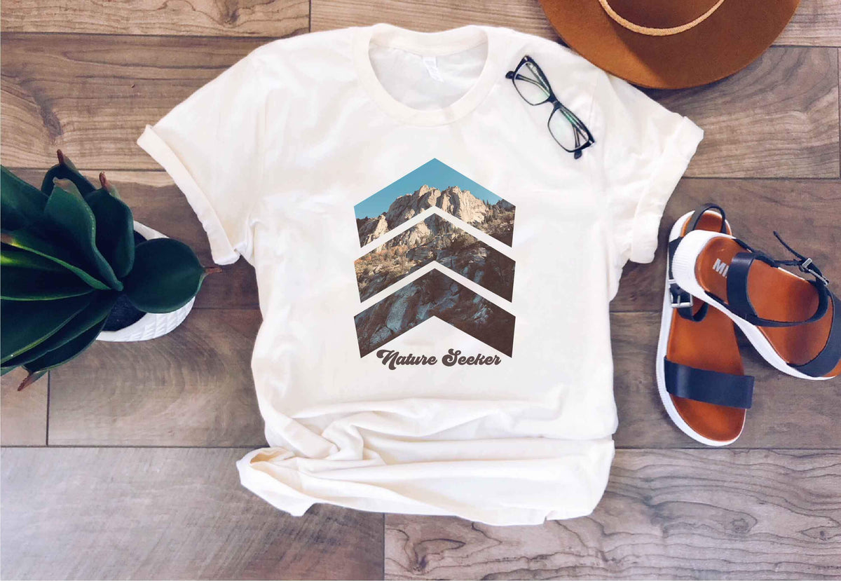 Nature Seeker tee Short sleeve nature tee Bella Canvas 3001 Cream 
