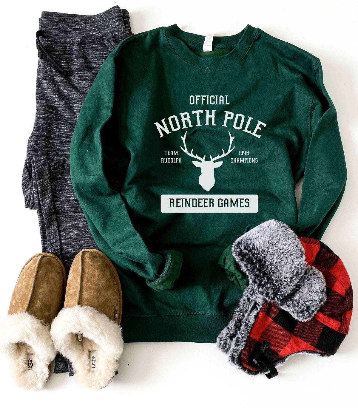 North pole basic sweatshirt Holiday sweatshirt Gildan 18000 sweatshirt 