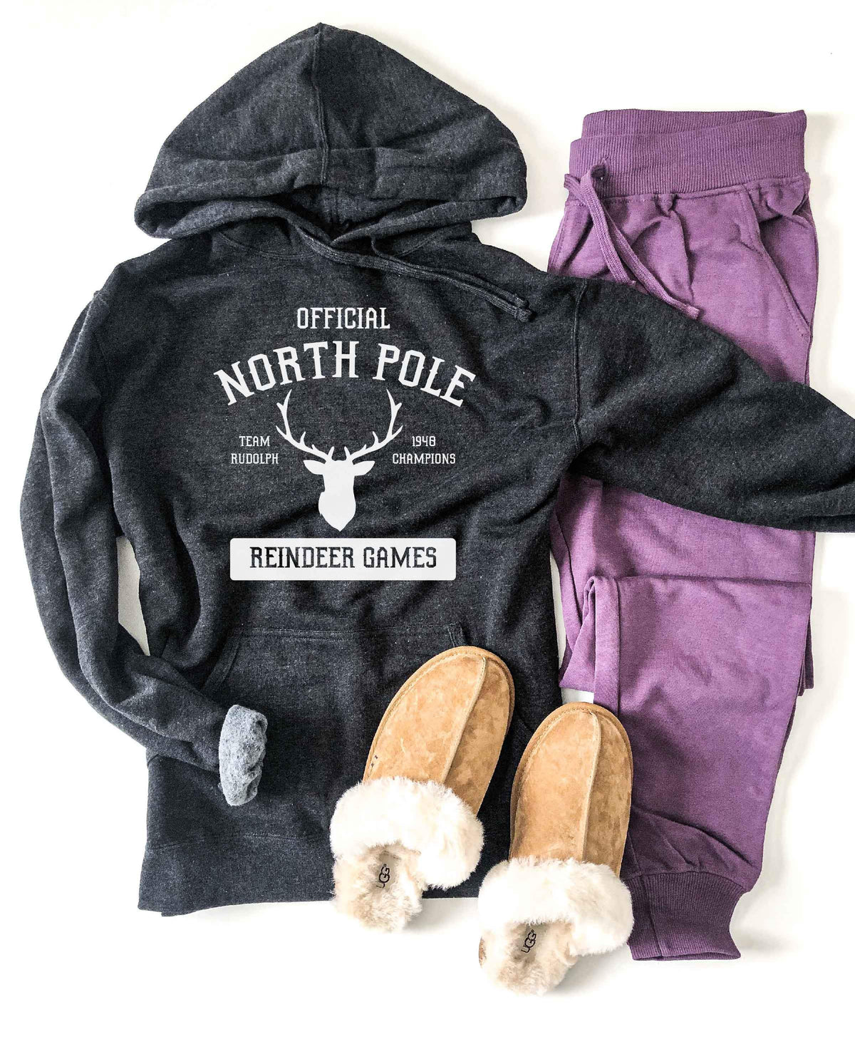 North Pole french terry hoodie Holiday hoodie lane seven french terry hoodie 