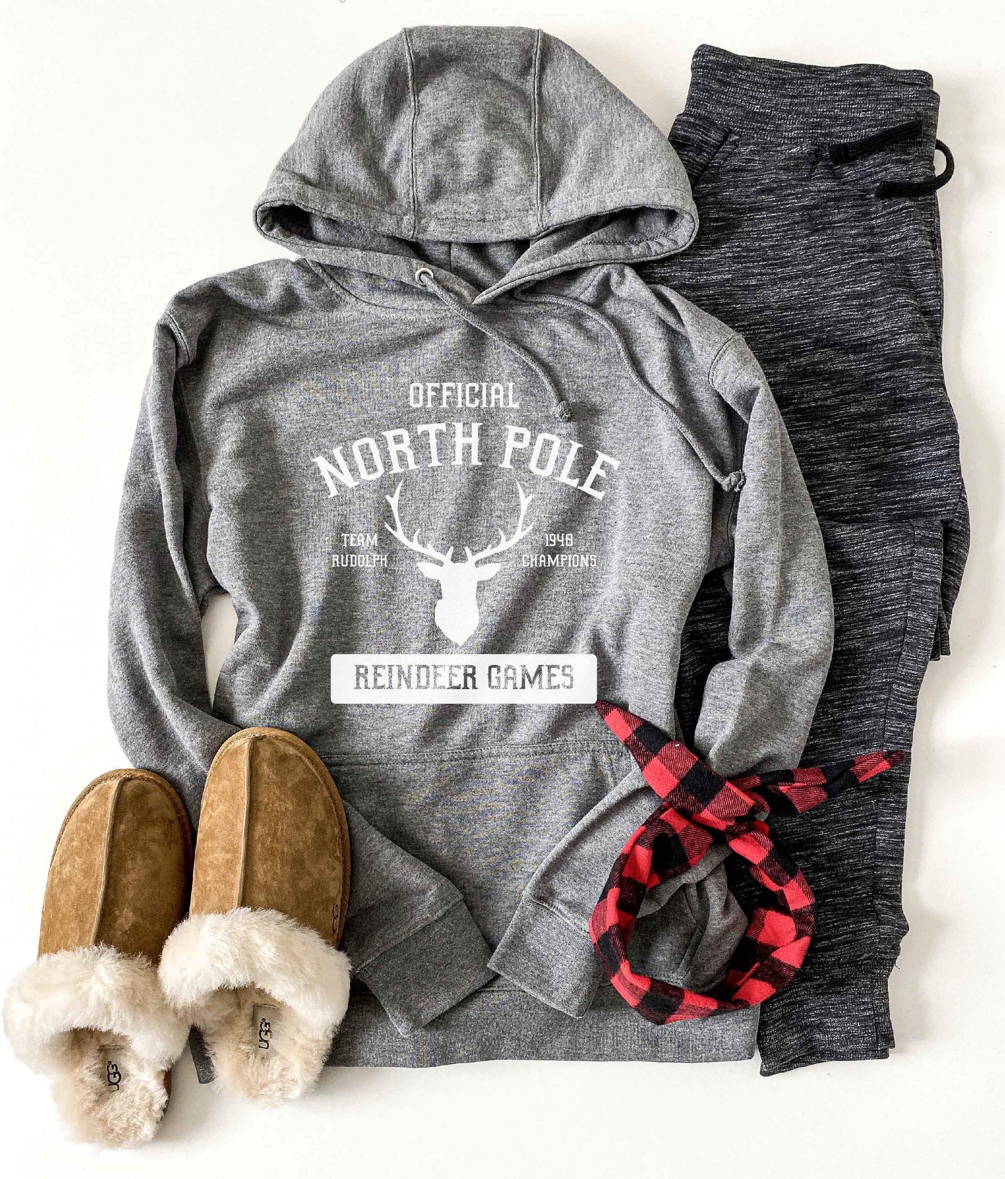 North Pole french terry hoodie Holiday hoodie lane seven french terry hoodie 