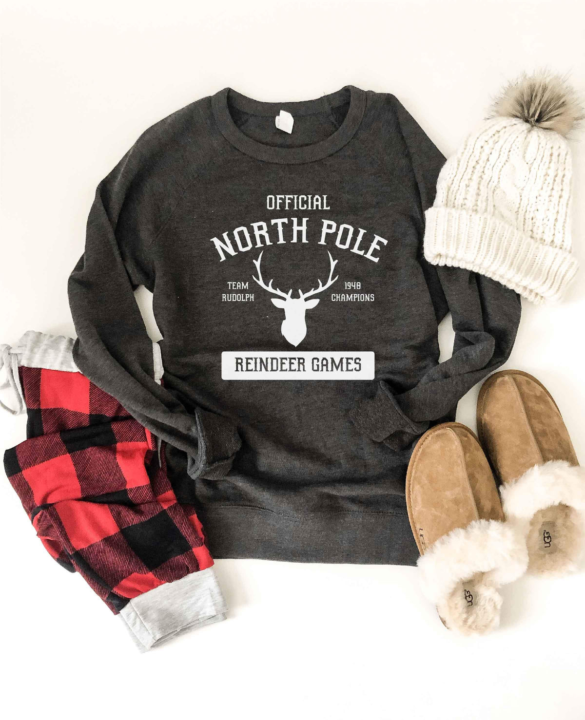 North Pole sweatshirt Holiday sweatshirt Lane seven unisex sweatshirt S Charcoal 