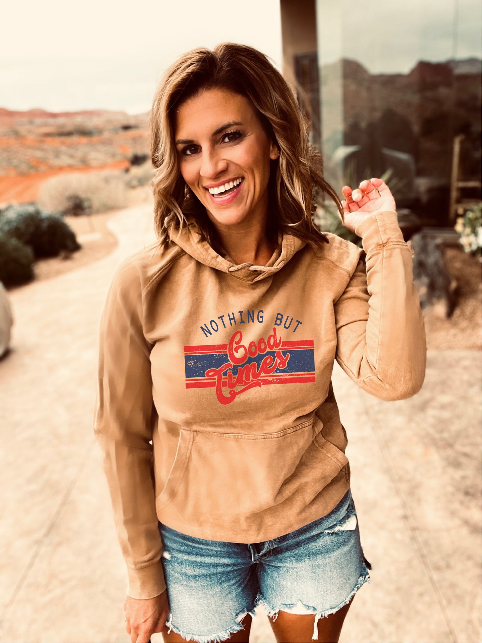 Nothing but good times vintage wash hoodie Summer hoodie Lane Seven vintage hoodie 