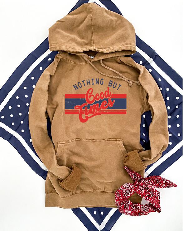 Nothing but good times vintage wash hoodie Summer hoodie Lane Seven vintage hoodie 