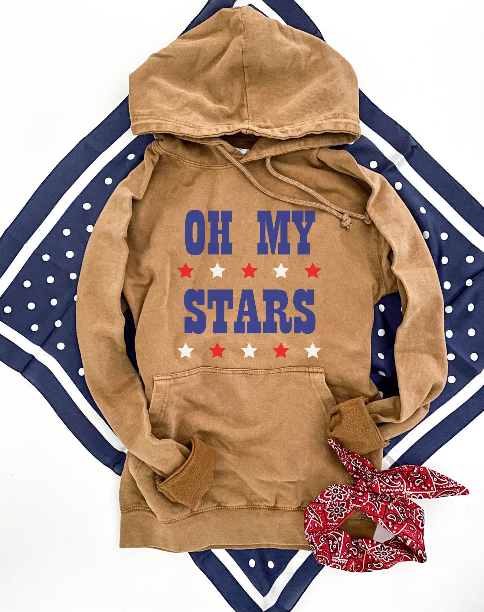 Oh my stars vintage wash hoodie Patriotic hoodie Lane Seven vintage hoodie 