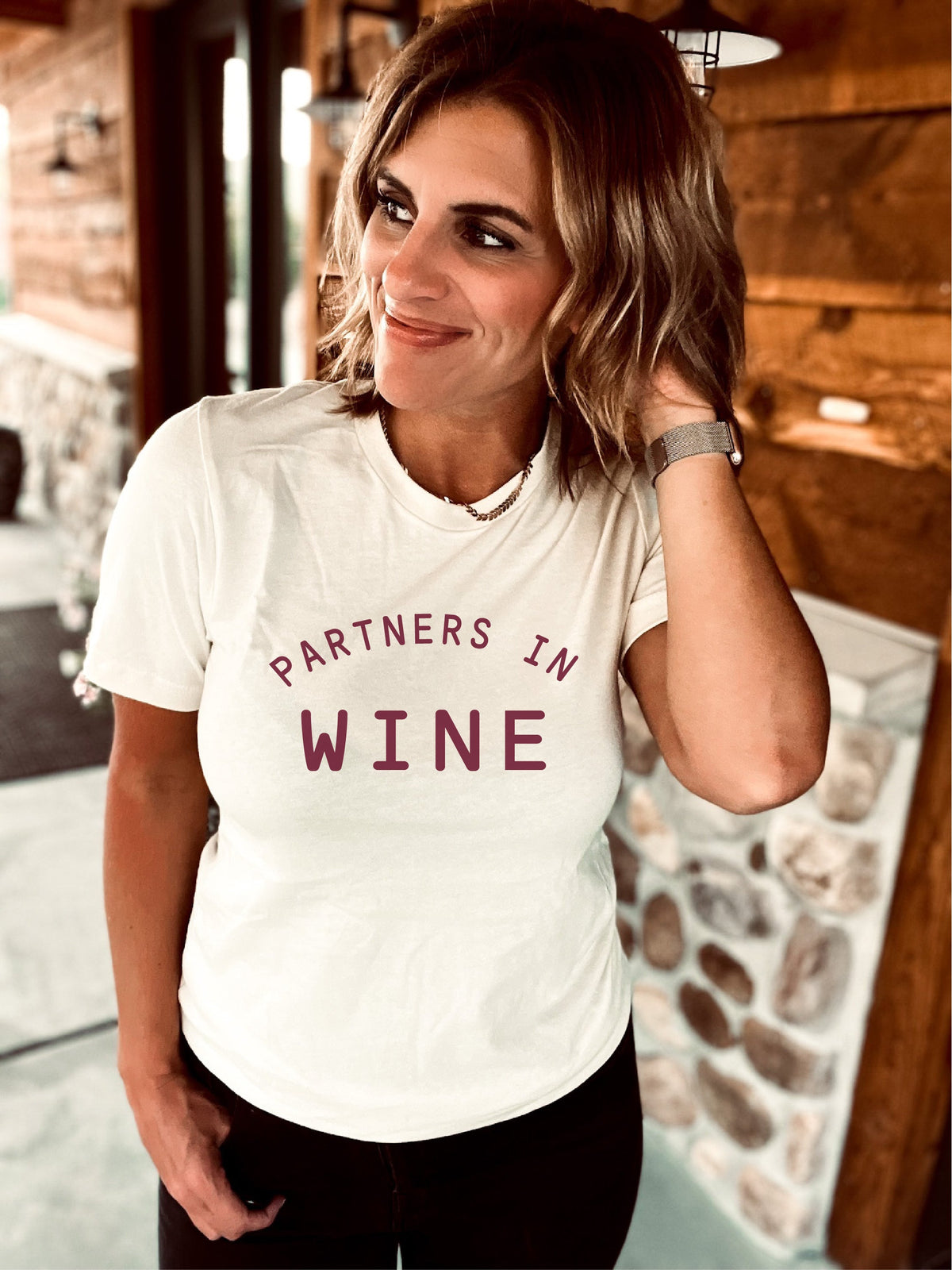 Partners in wine tee Short sleeve fall tee Bella Canvas 3001 