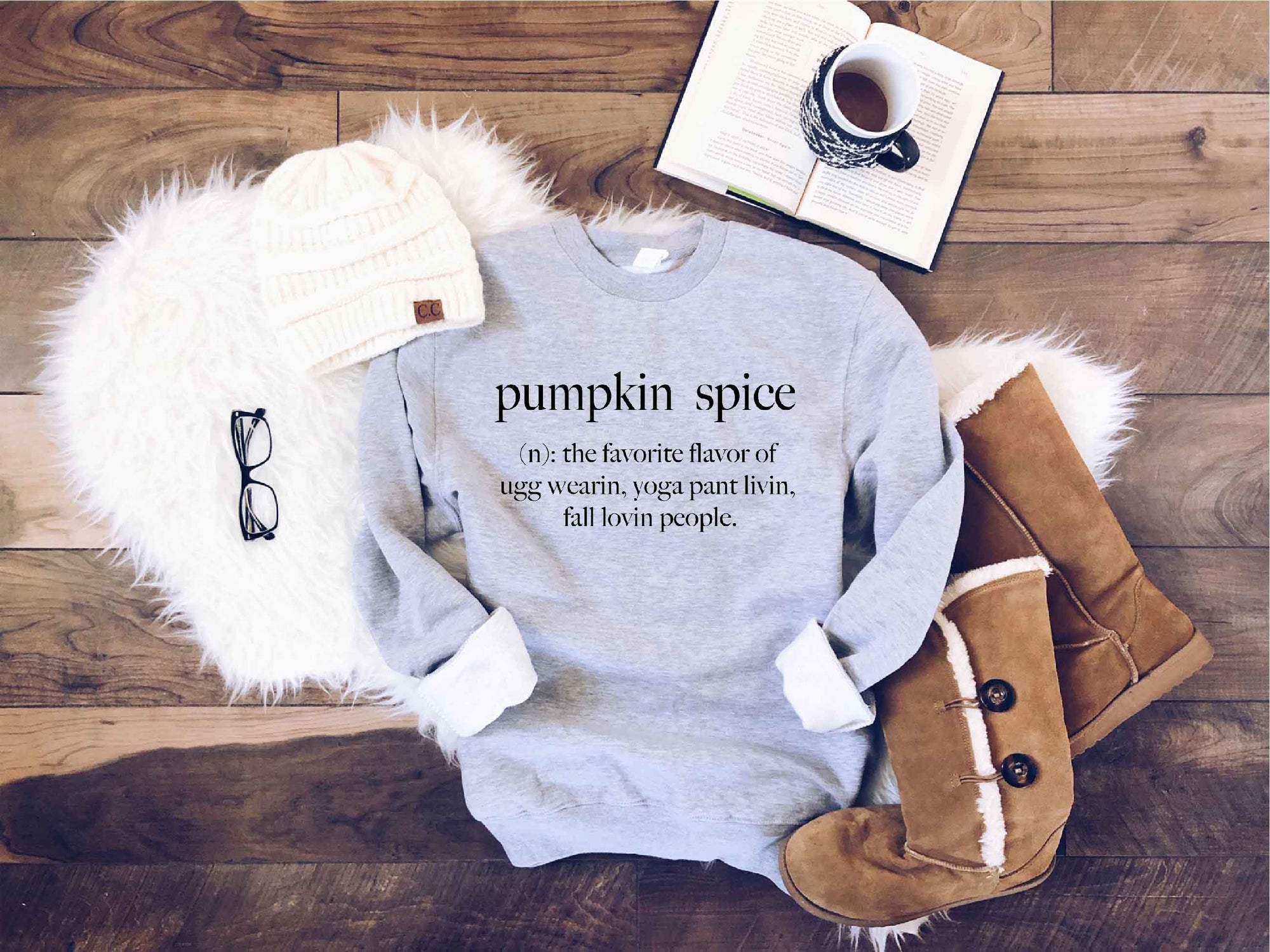 Pumpkin Spice definition sweatshirt Fall Sweatshirt Lane seven unisex sweatshirt S Heather grey 