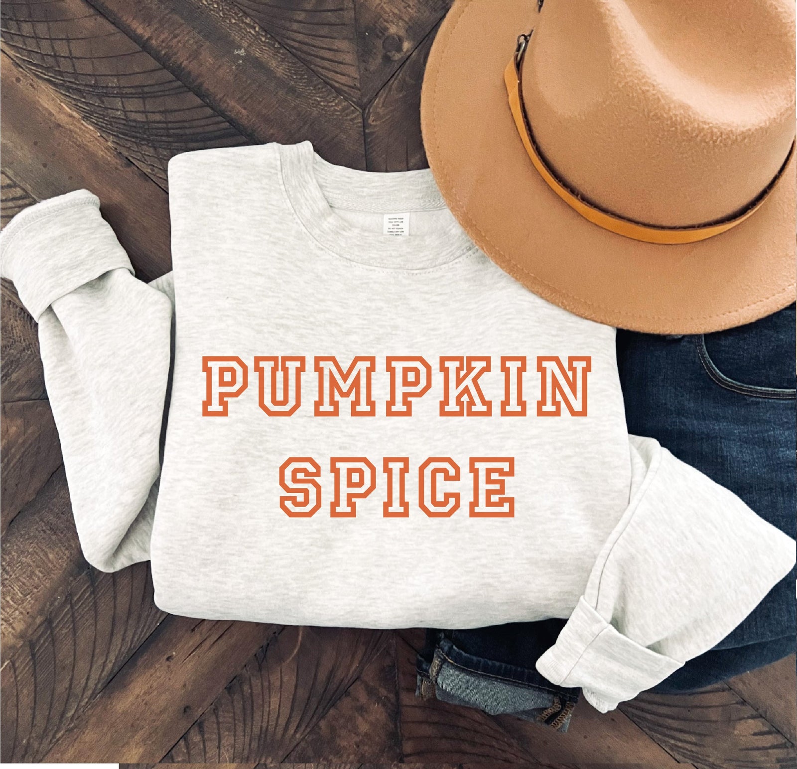 Pumpkin spice fleece sweatshirt Holiday French Terry raglan Lane seven fleece sweatshirt 