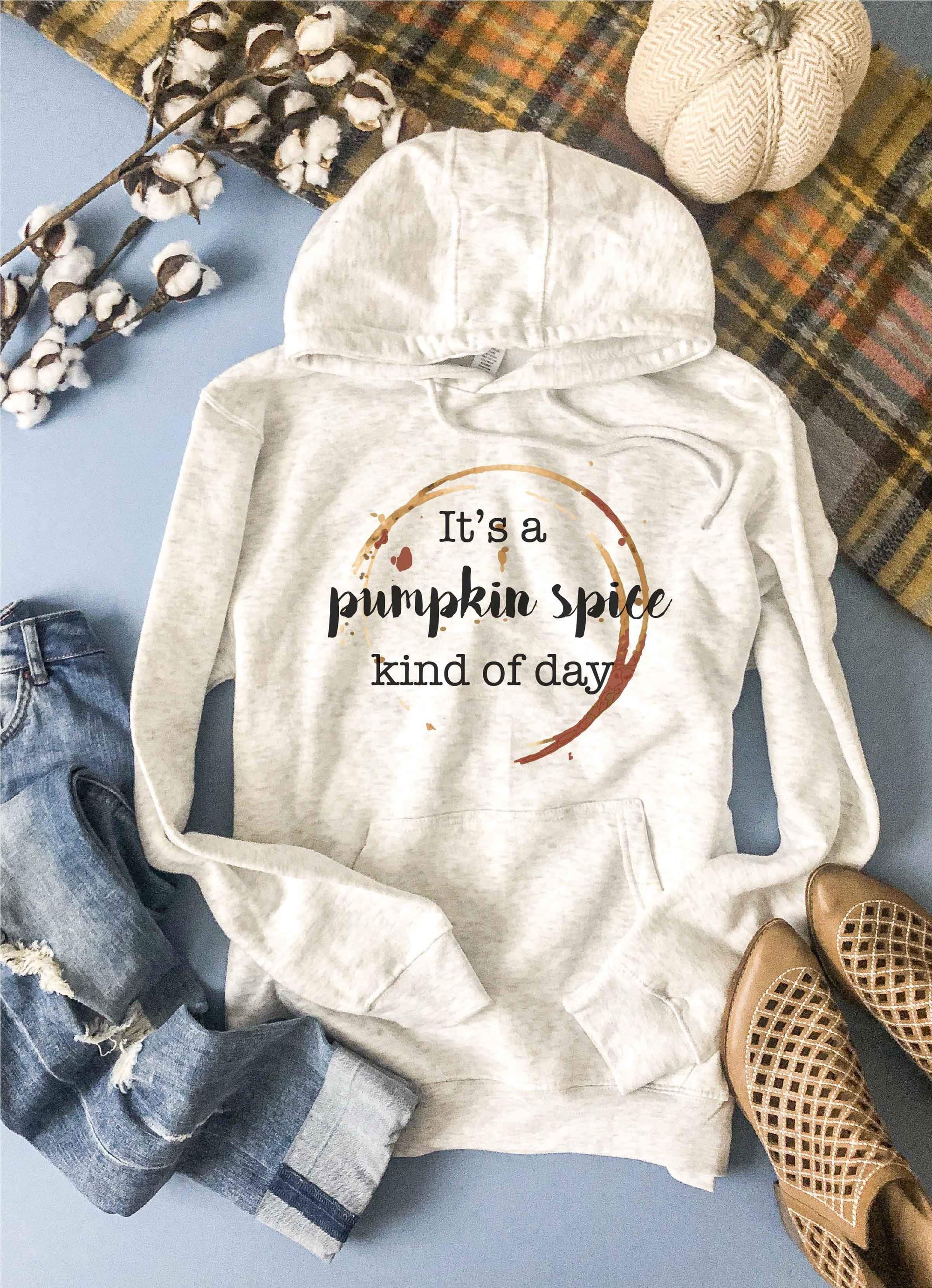 Pumpkin spice kind of day hoodie Fall hoodie Lane seven unisex hoodie oatmeal 
