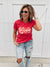 Put a little love in your heart tee Short sleeve valentines day tee Bella canvas 3001 heather red 