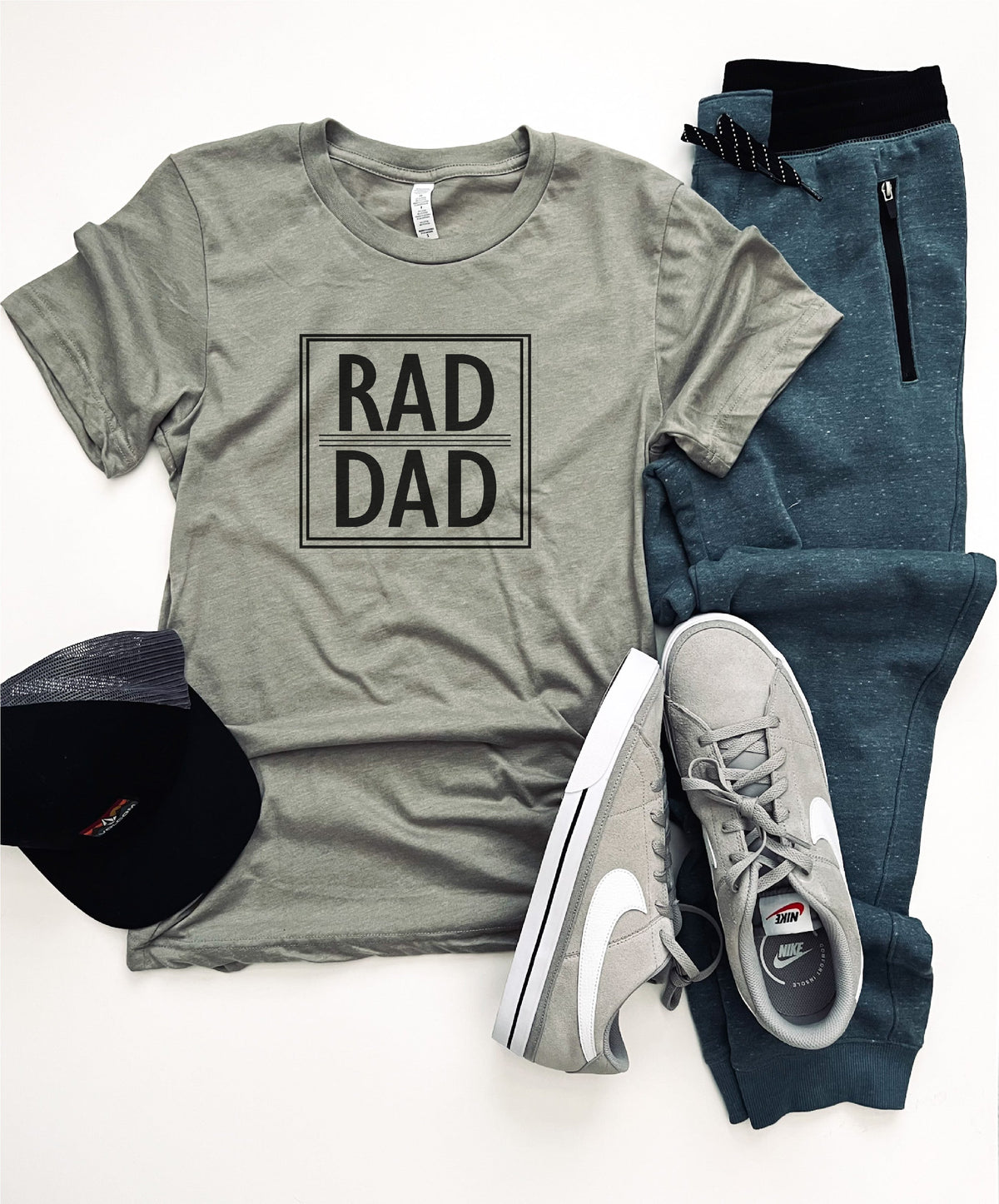 Rad Dad tee Short sleeve dad tee Bella canvas 3001 Heather stone 