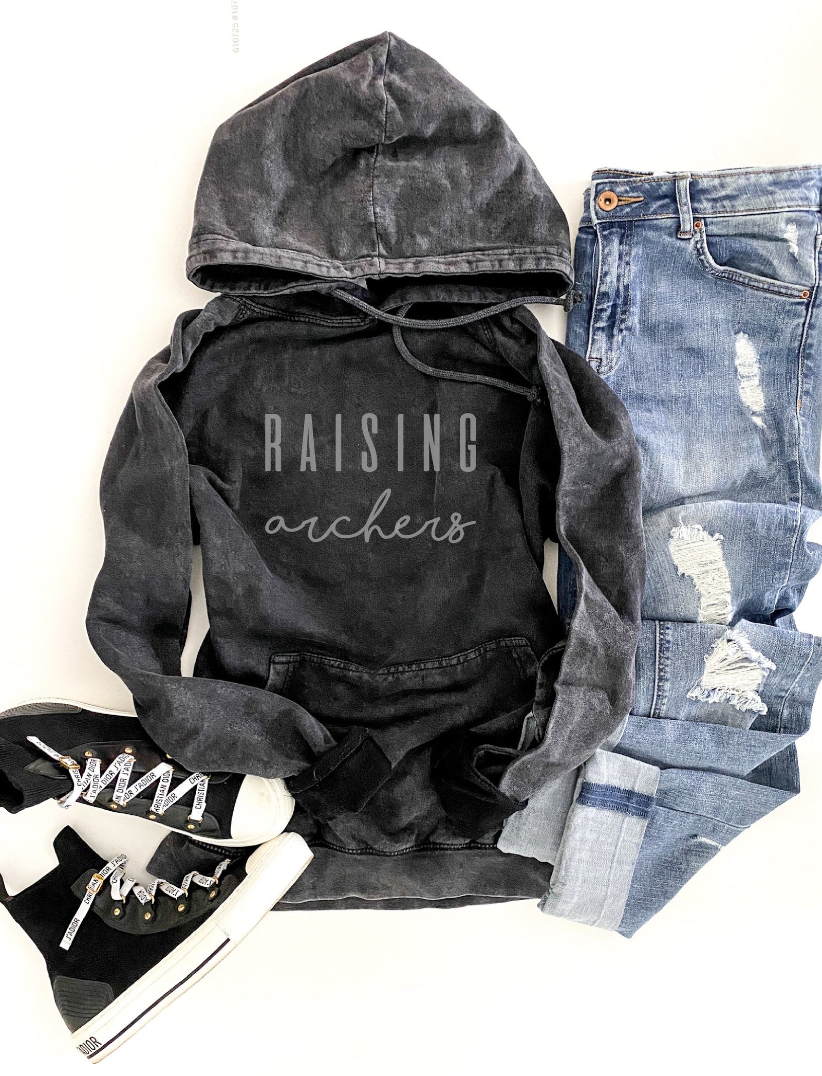 Raising archers vintage wash hoodie Sports hoodie Lane Seven vintage hoodie 
