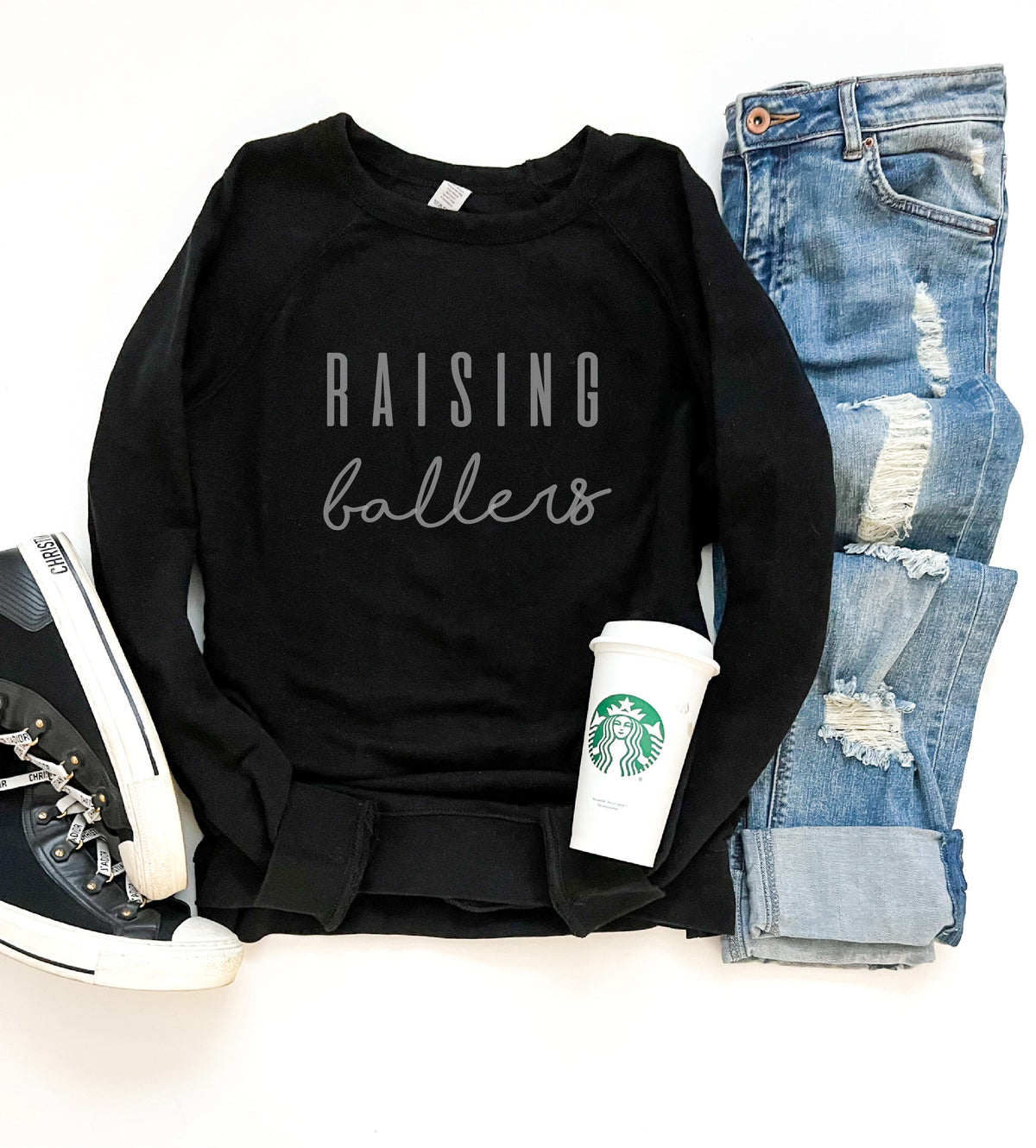 Raising Ballers sweatshirt Basketball sweatshirt Lane seven unisex sweatshirt charcoal 