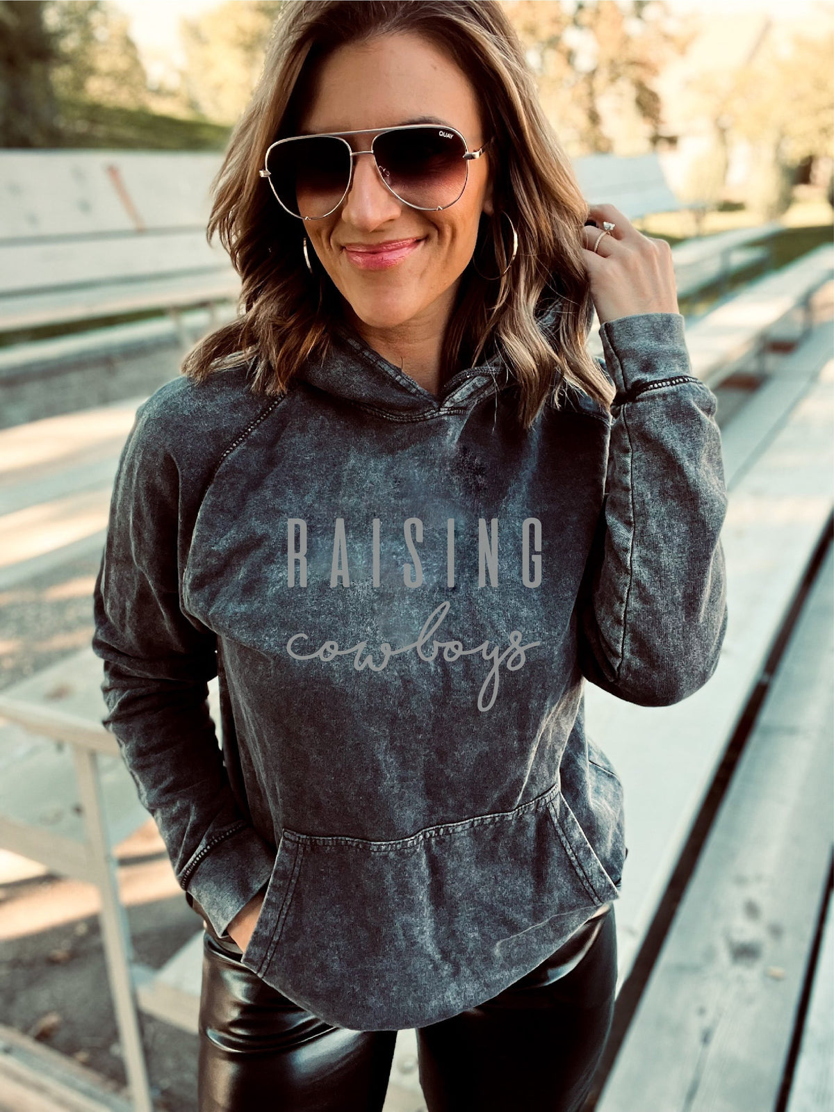 Raising cowboys vintage wash hoodie Sports hoodie Lane Seven vintage hoodie 